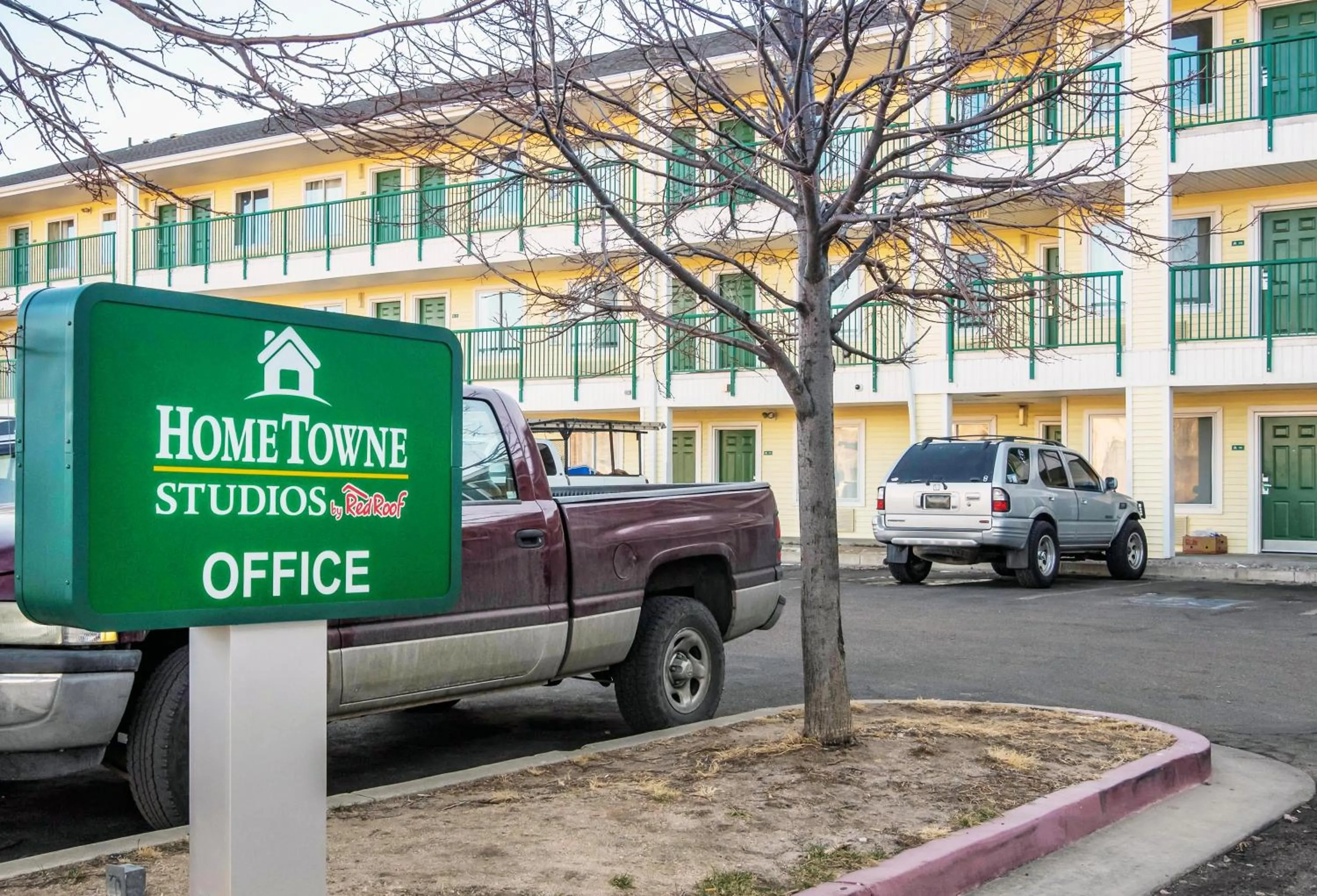 Property building in HomeTowne Studios by Red Roof Colorado Springs - Airport