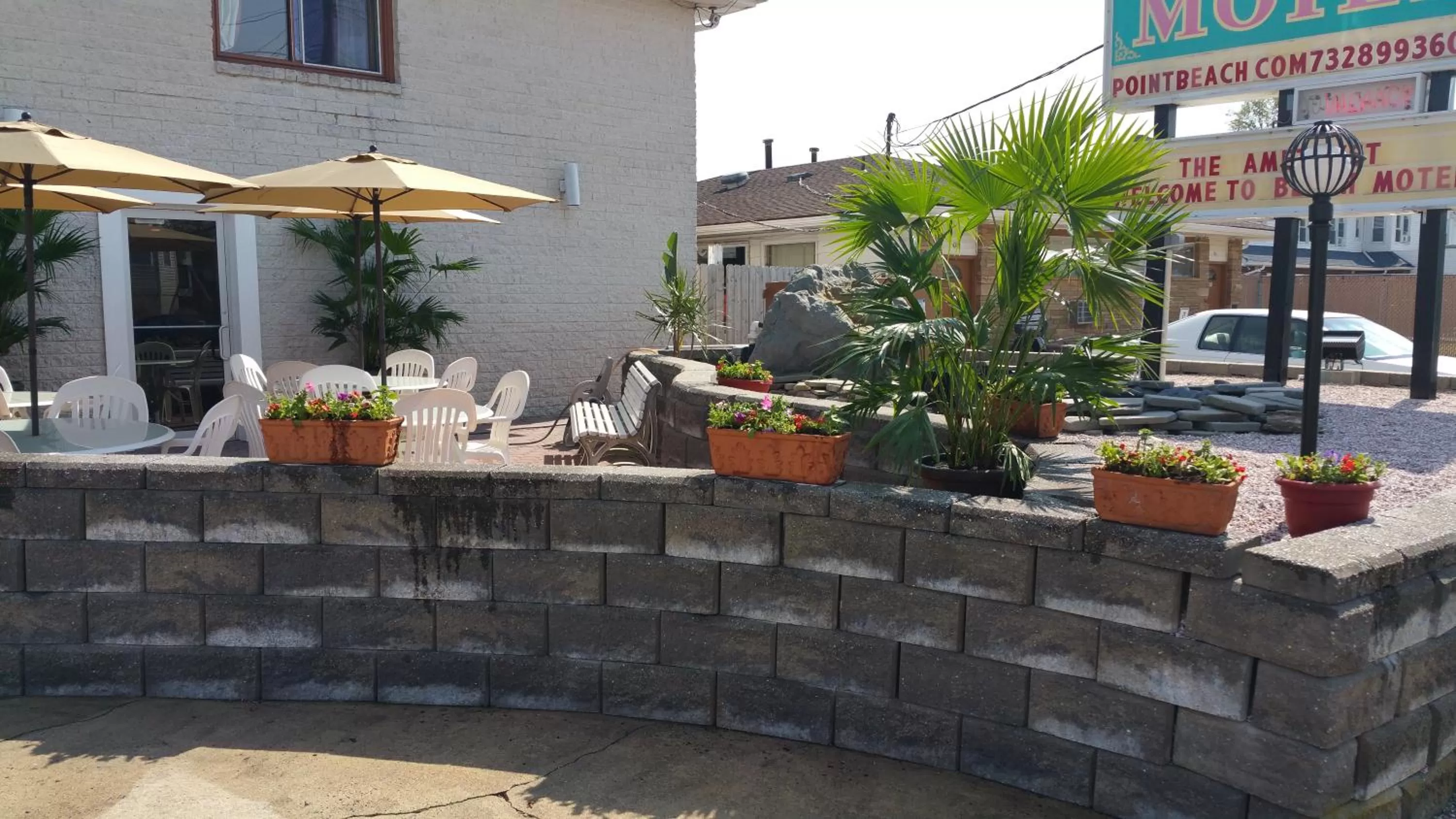 Patio in The Amethyst Beach Motel
