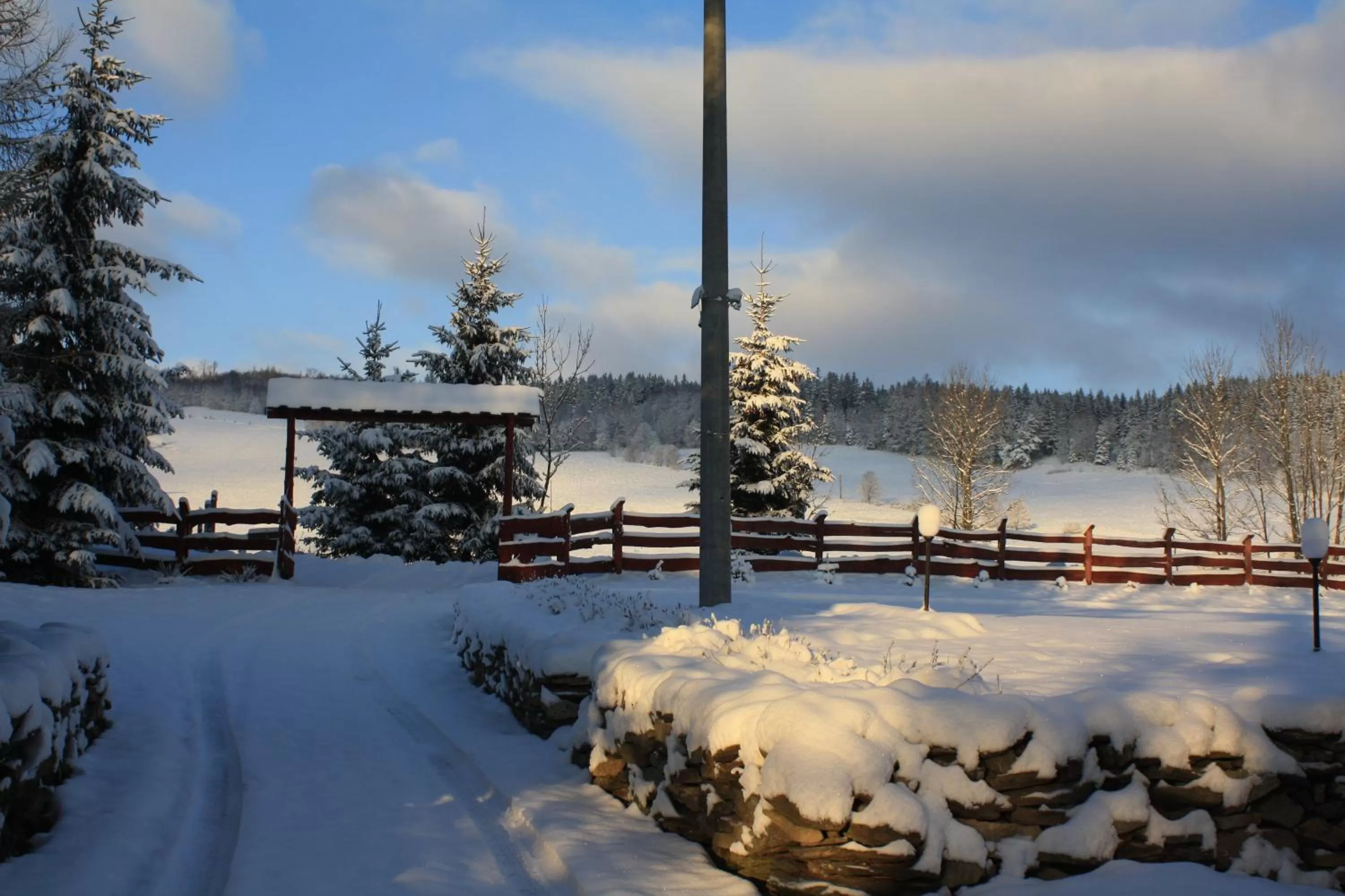 Mountain view, Winter in Dom na Klonowym Wzgórzu