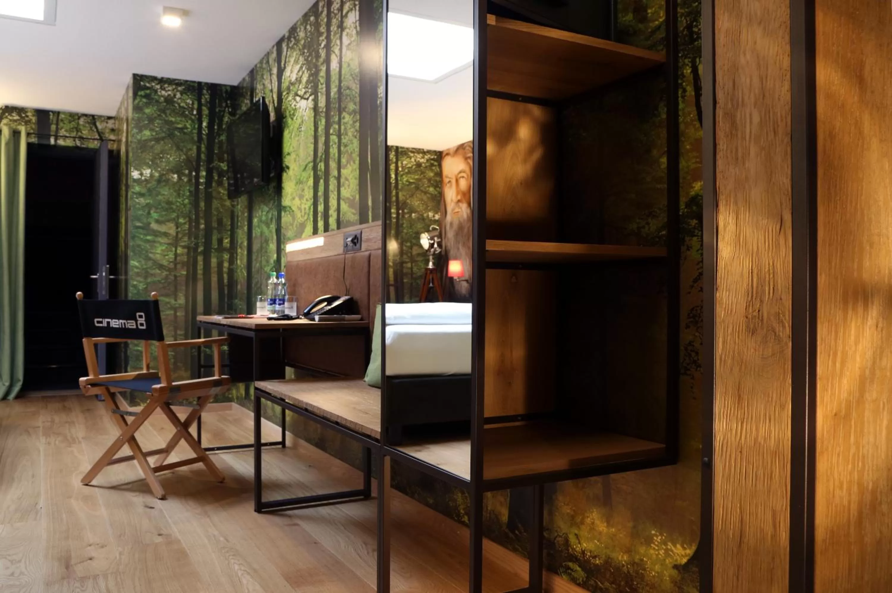 Decorative detail, TV/Entertainment Center in Hotel Cinema 8