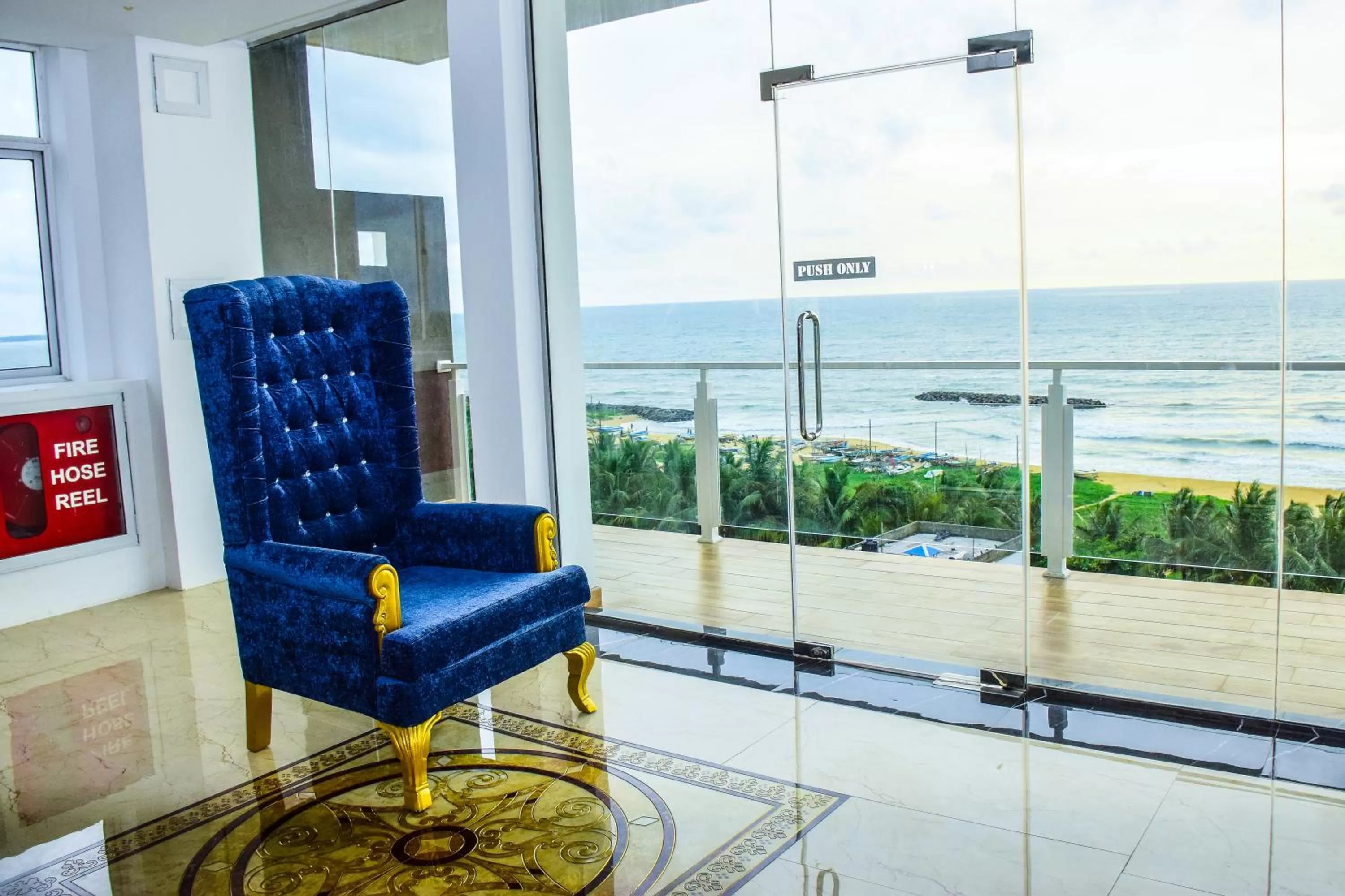 Balcony/Terrace, Sea View in Ruvisha Beach Hotel