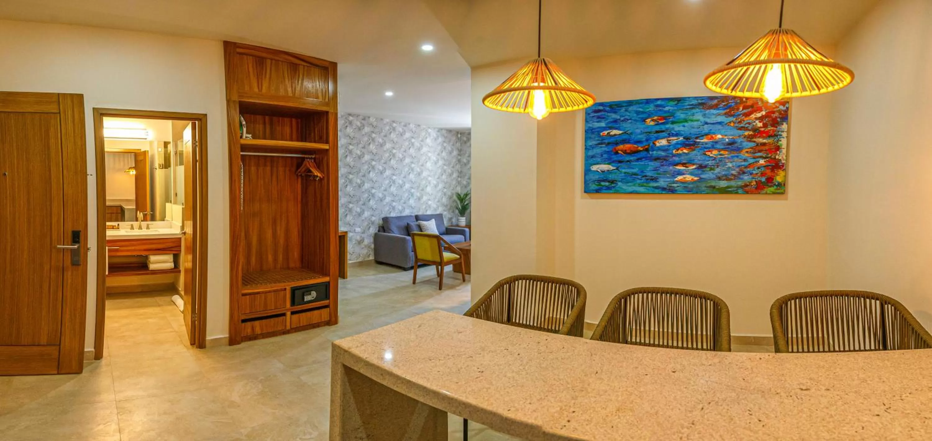 Kitchen or kitchenette in Casa Maria Boutique Hotel