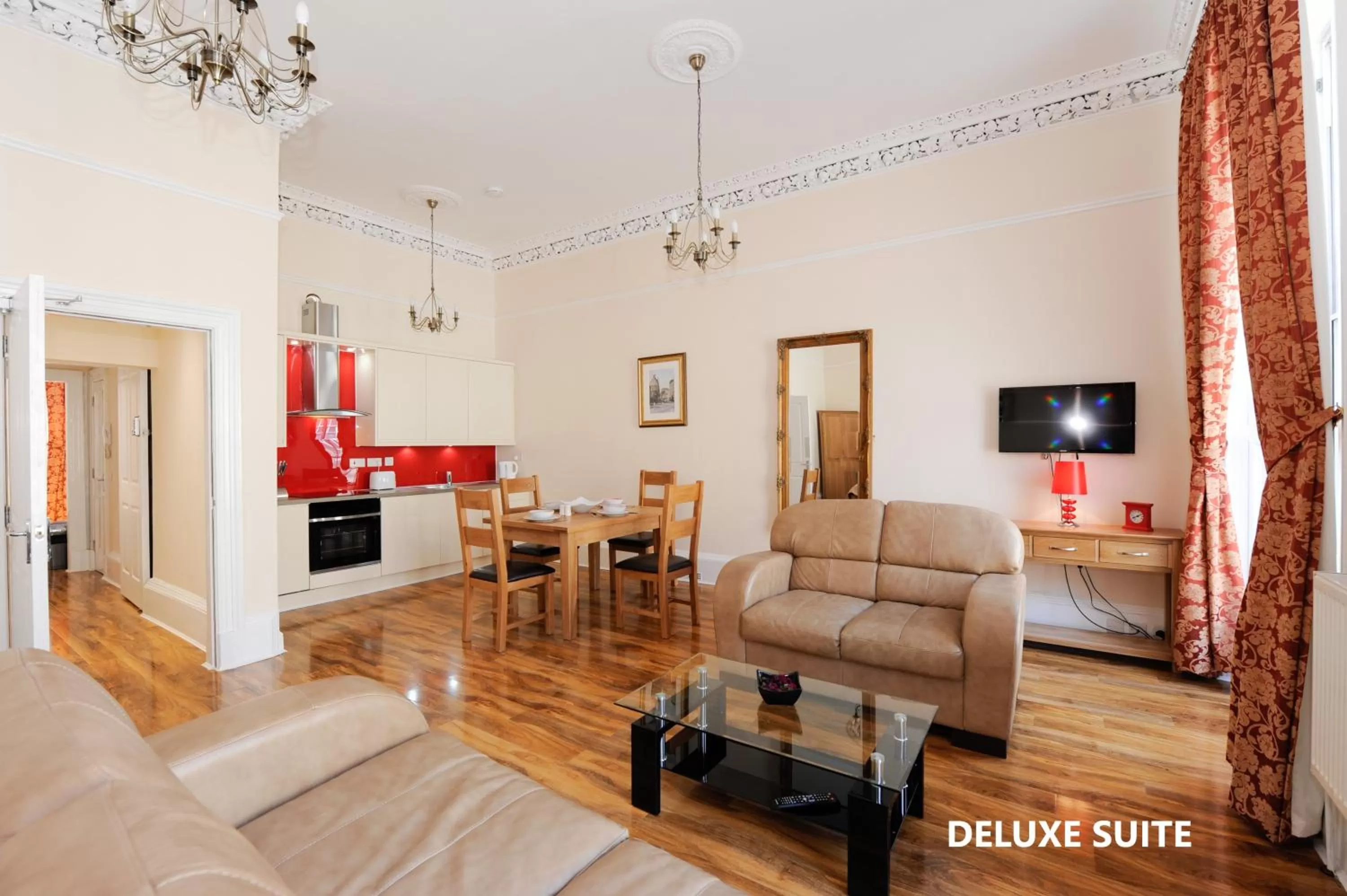 Living room in Edinburgh City Suites