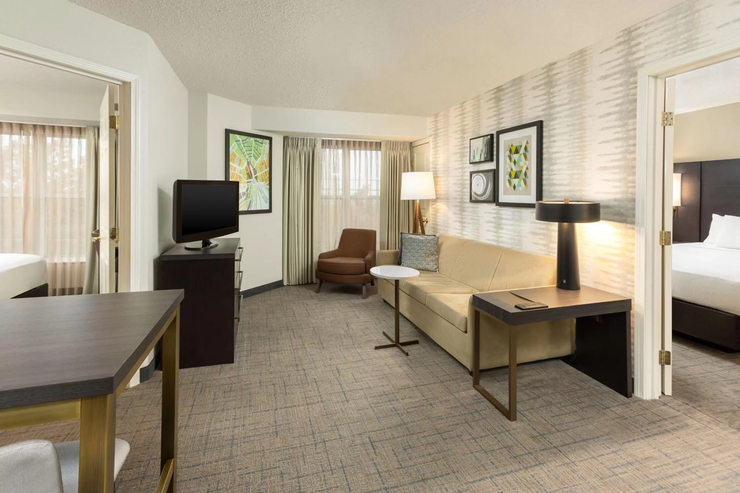 Living room, Bed in Residence Inn by Marriott North Little Rock