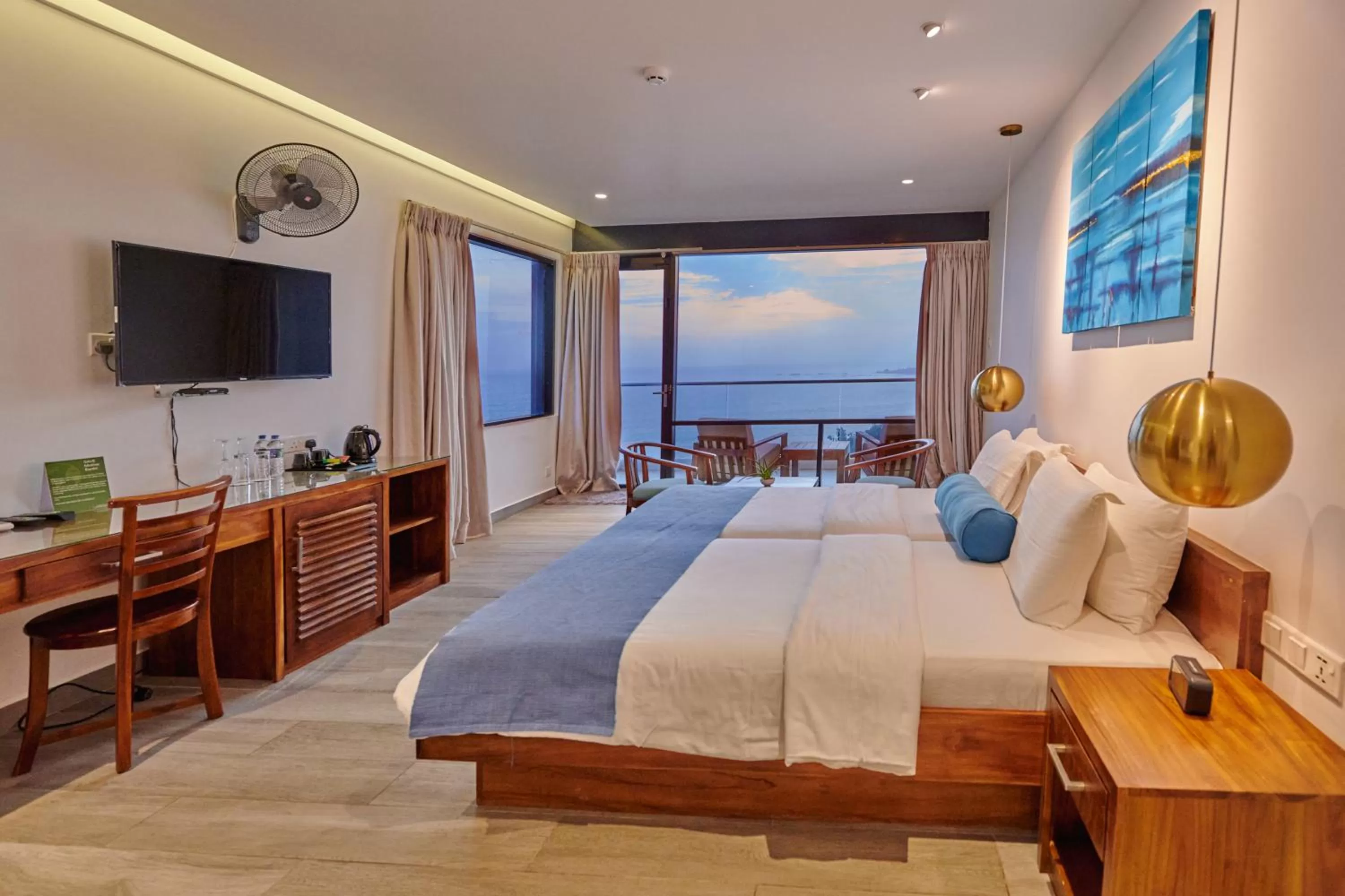 View (from property/room), Bed in Agnus Unawatuna