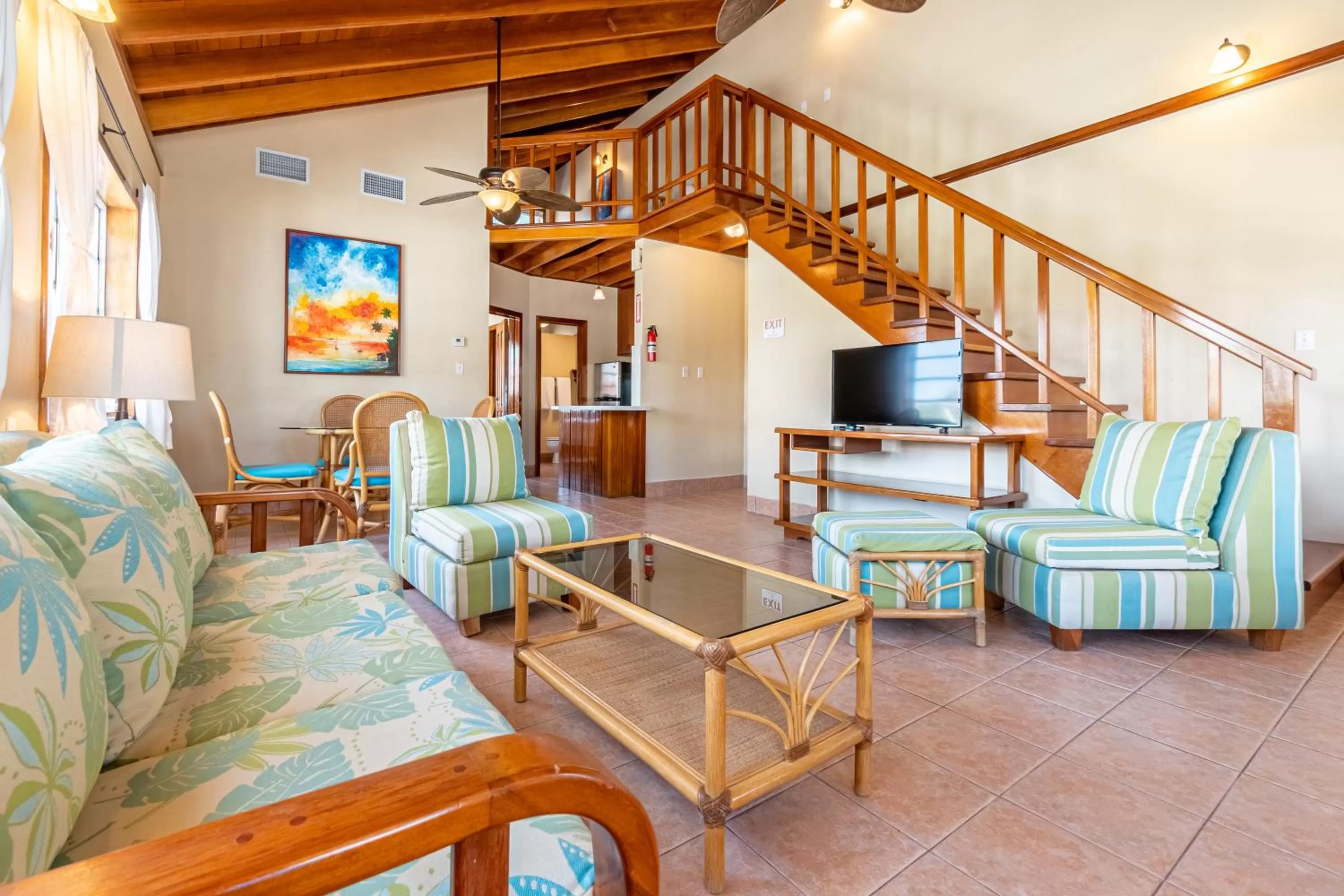 Living room in Belizean Shores Resort