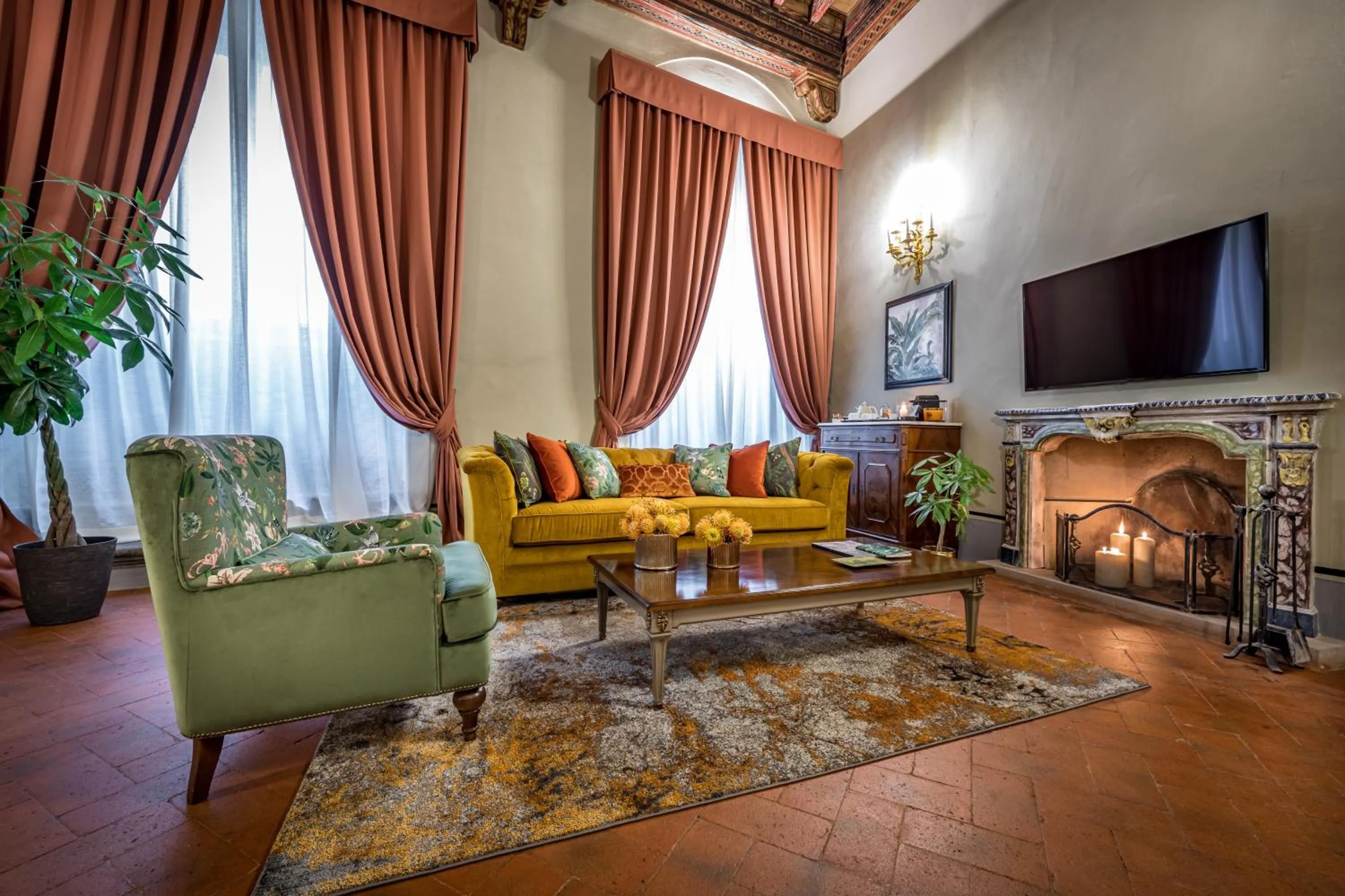 Seating area in Palazzo Bianca Cappello Residenza d'Epoca