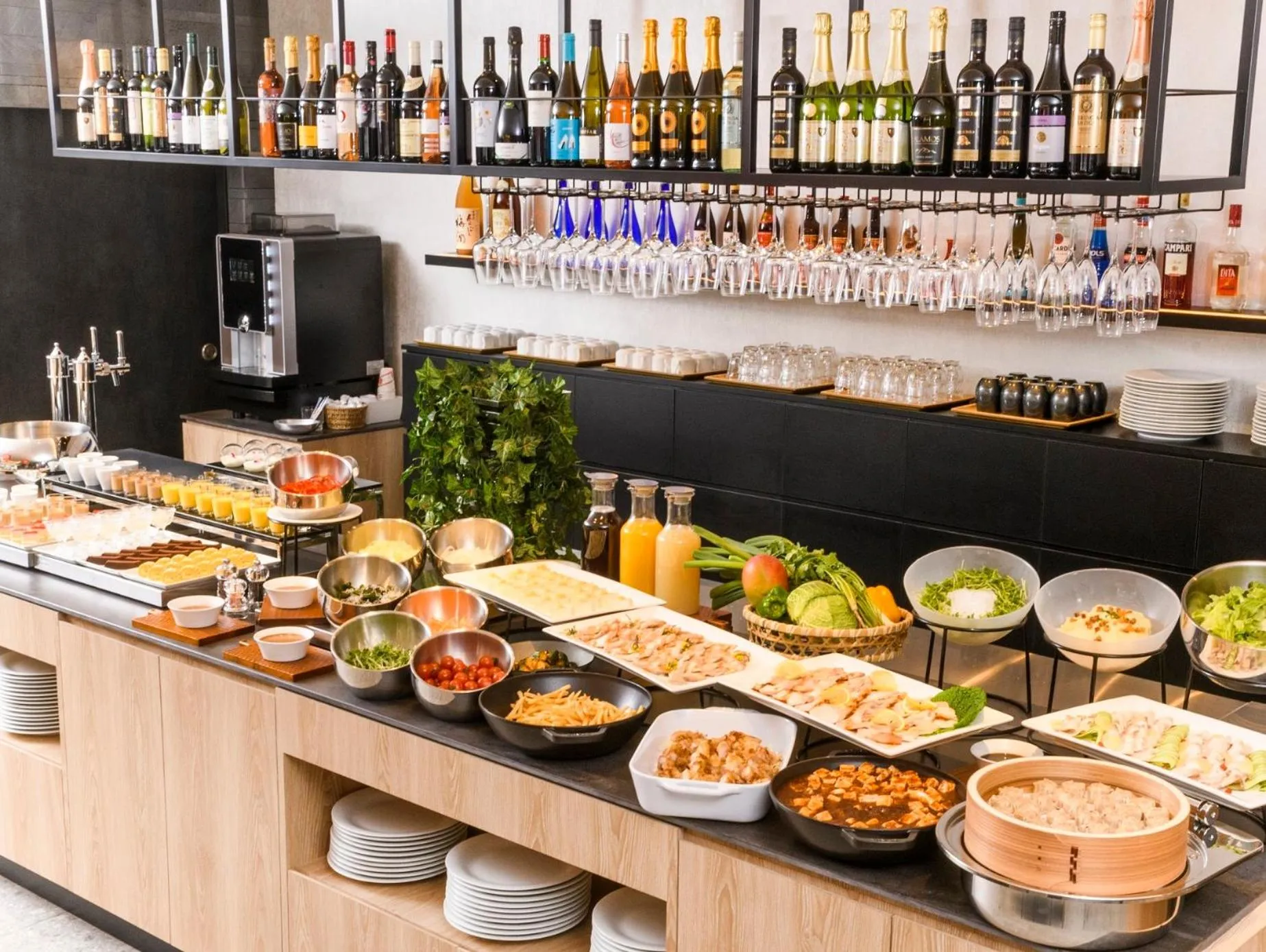 Buffet breakfast in ART Hotel Oita