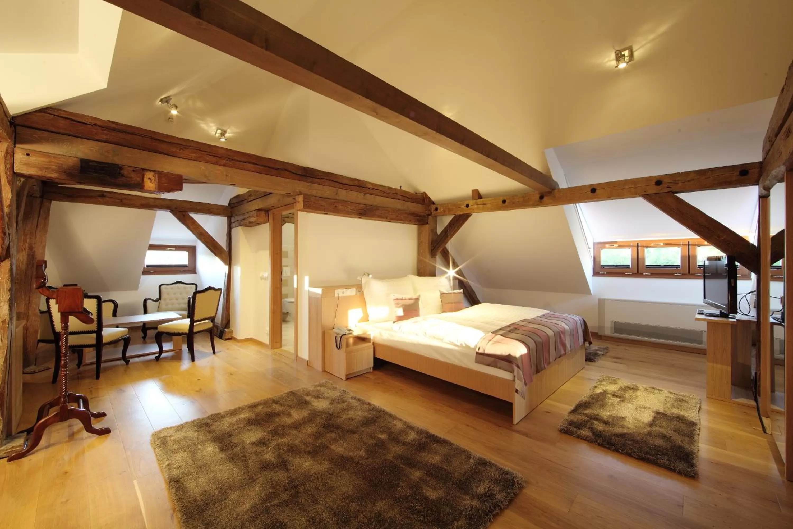 Bed in Hotel Historia Malomkert