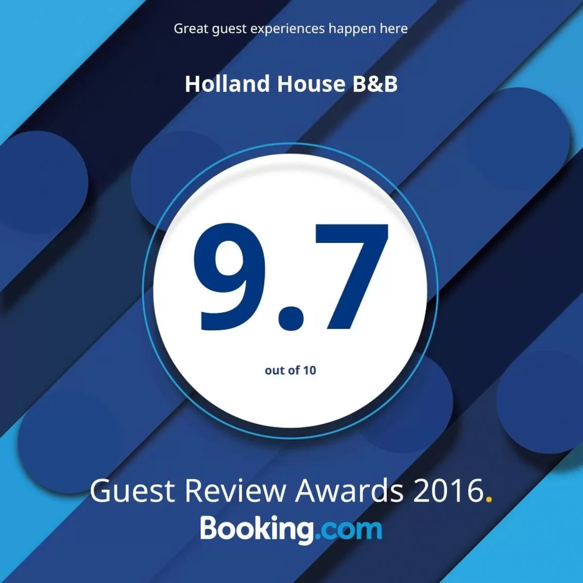 Certificate/Award in Holland House B&B