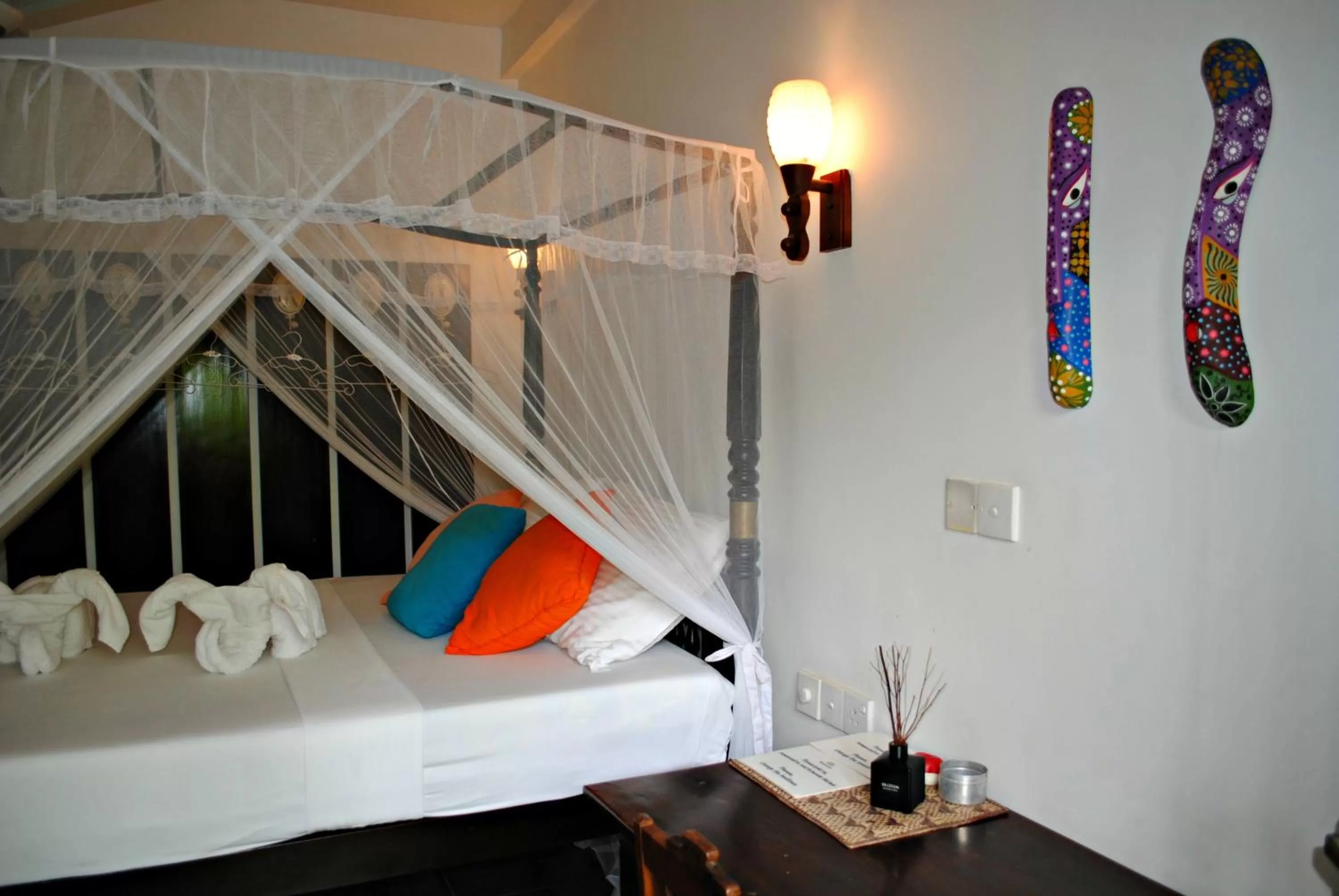 Bed in Wasantha Garden Hotel Restaurant & Ayurvedic Treatment