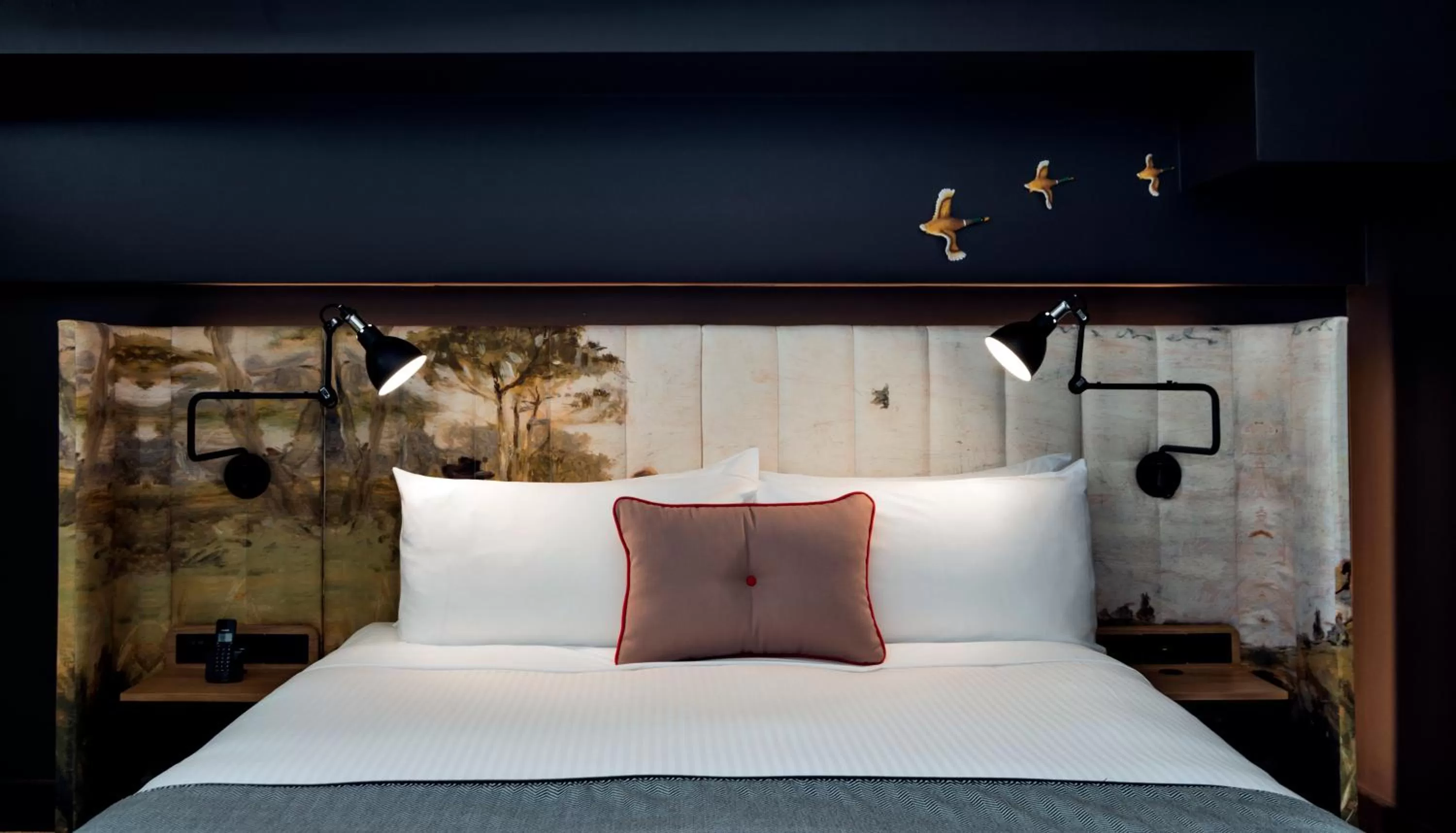 Decorative detail, Bed in Ovolo Sydney Woolloomooloo, a Wyndham Hotel