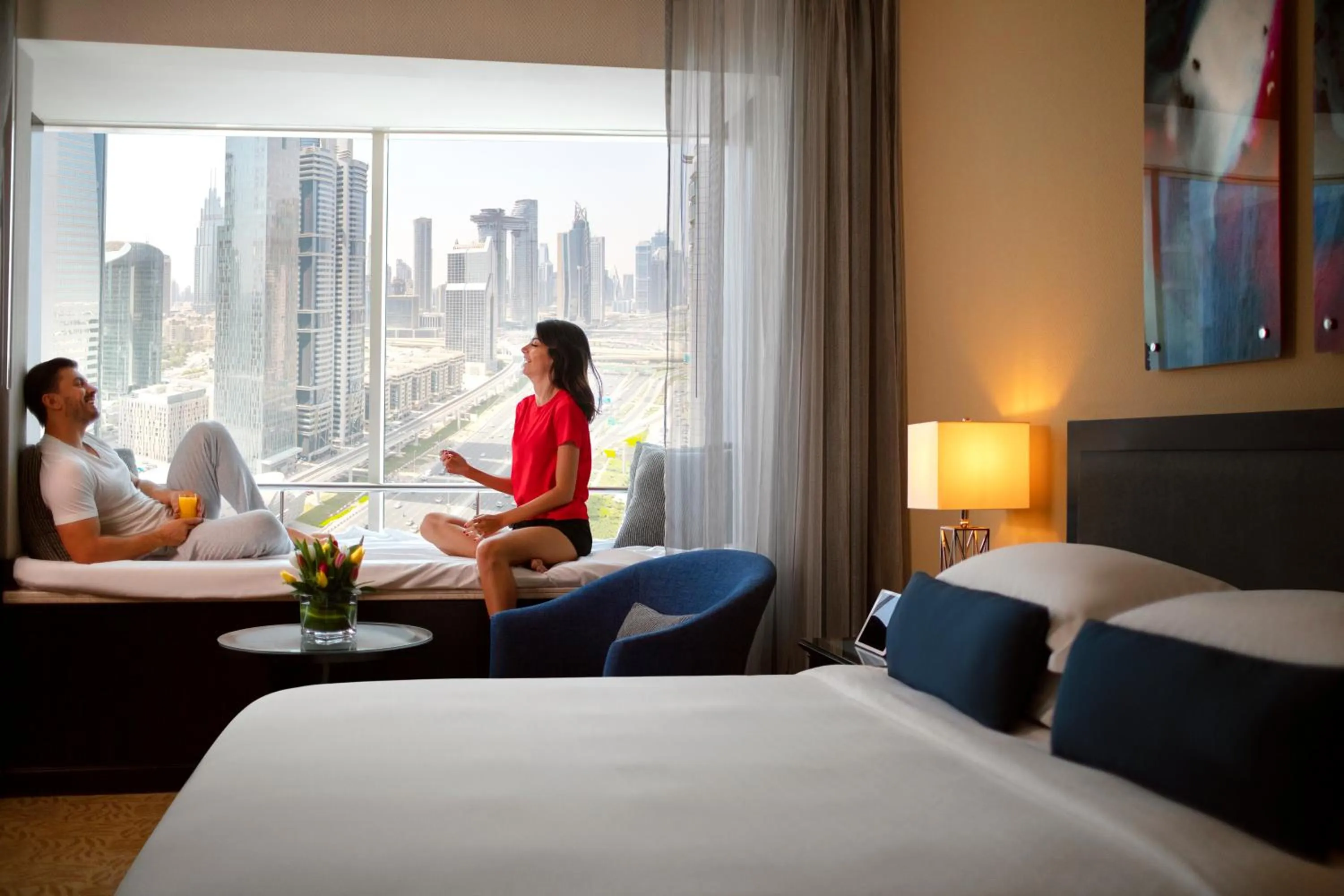 Bed in Towers Rotana - Dubai
