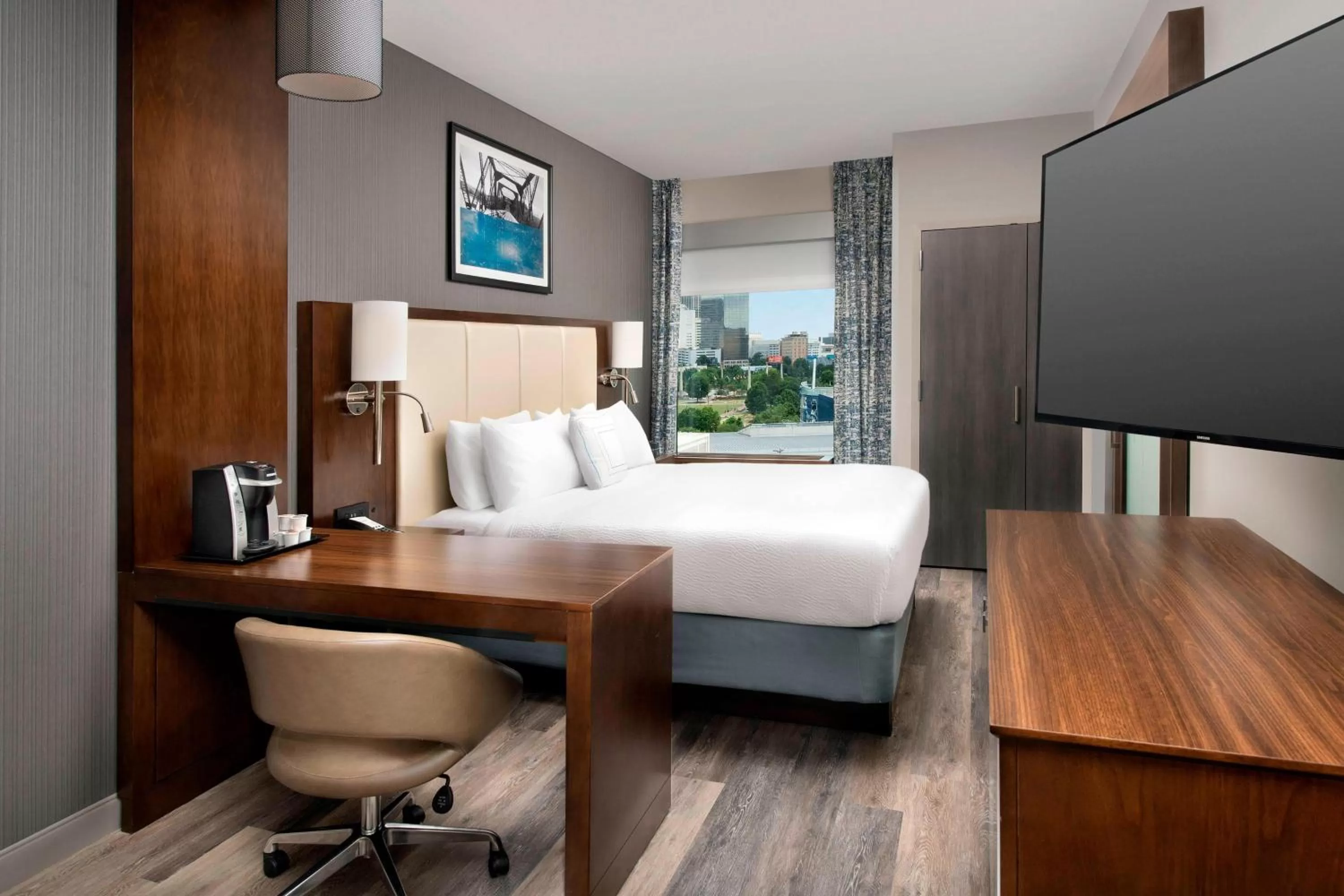 Bedroom, Bed in SpringHill Suites by Marriott Atlanta Downtown