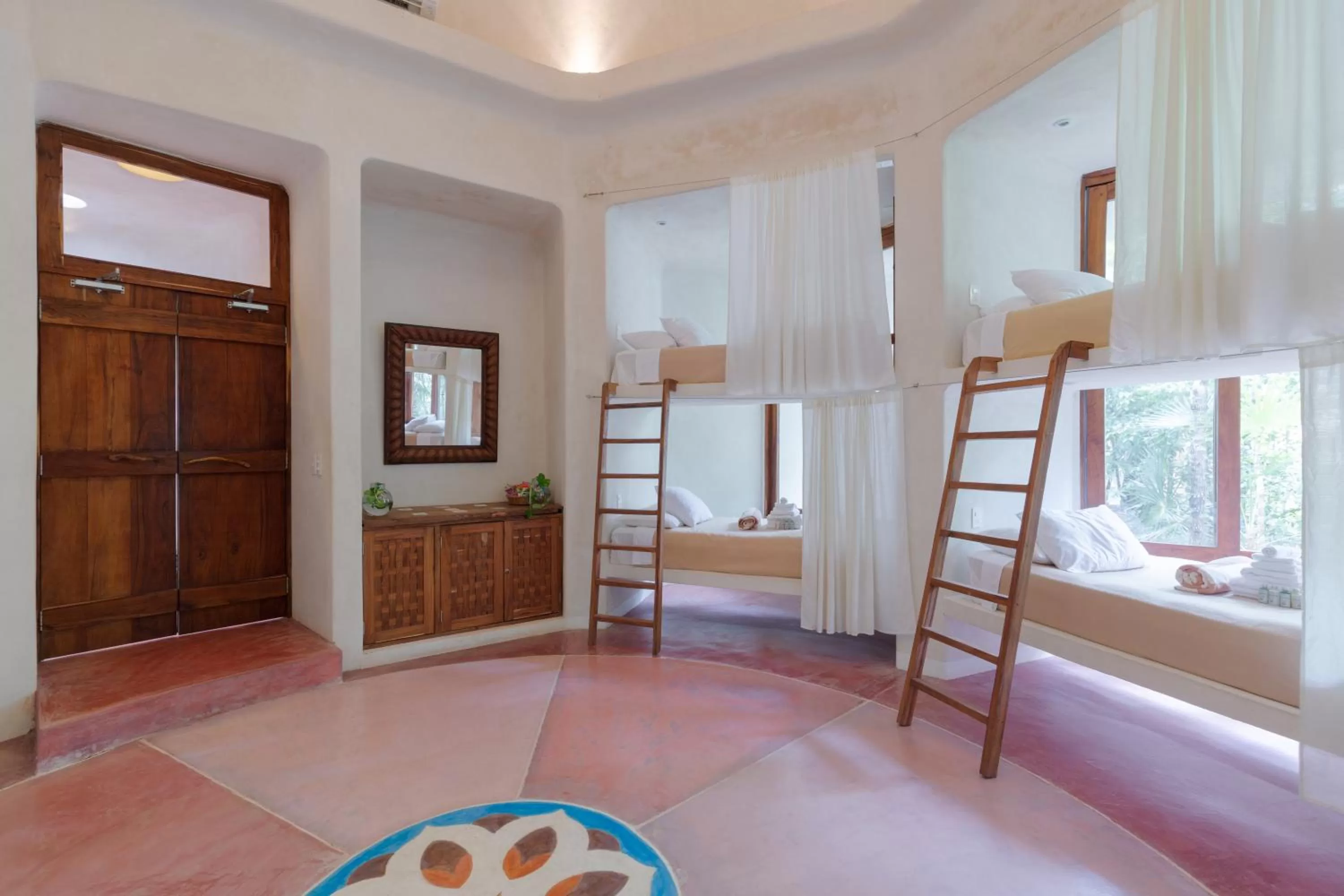 Bed in Hotel Holistika Tulum