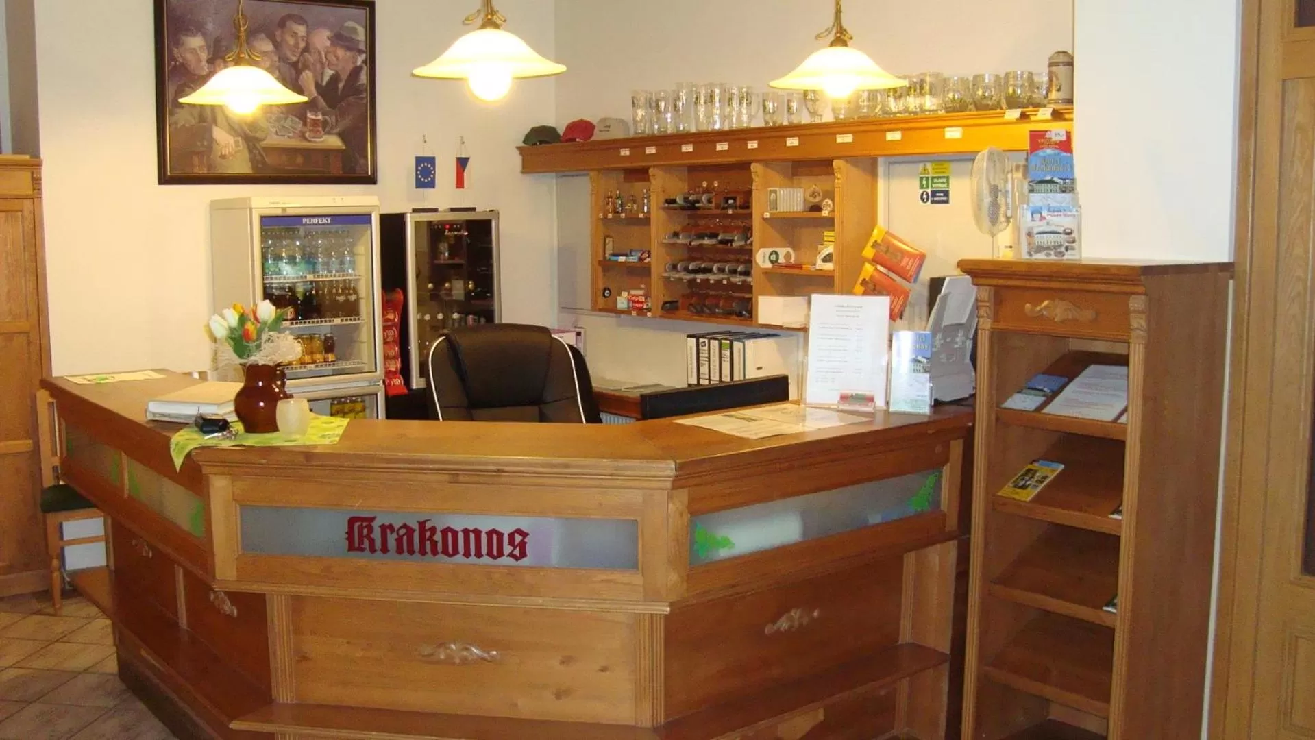 Lobby or reception in Hotel Krakonoš