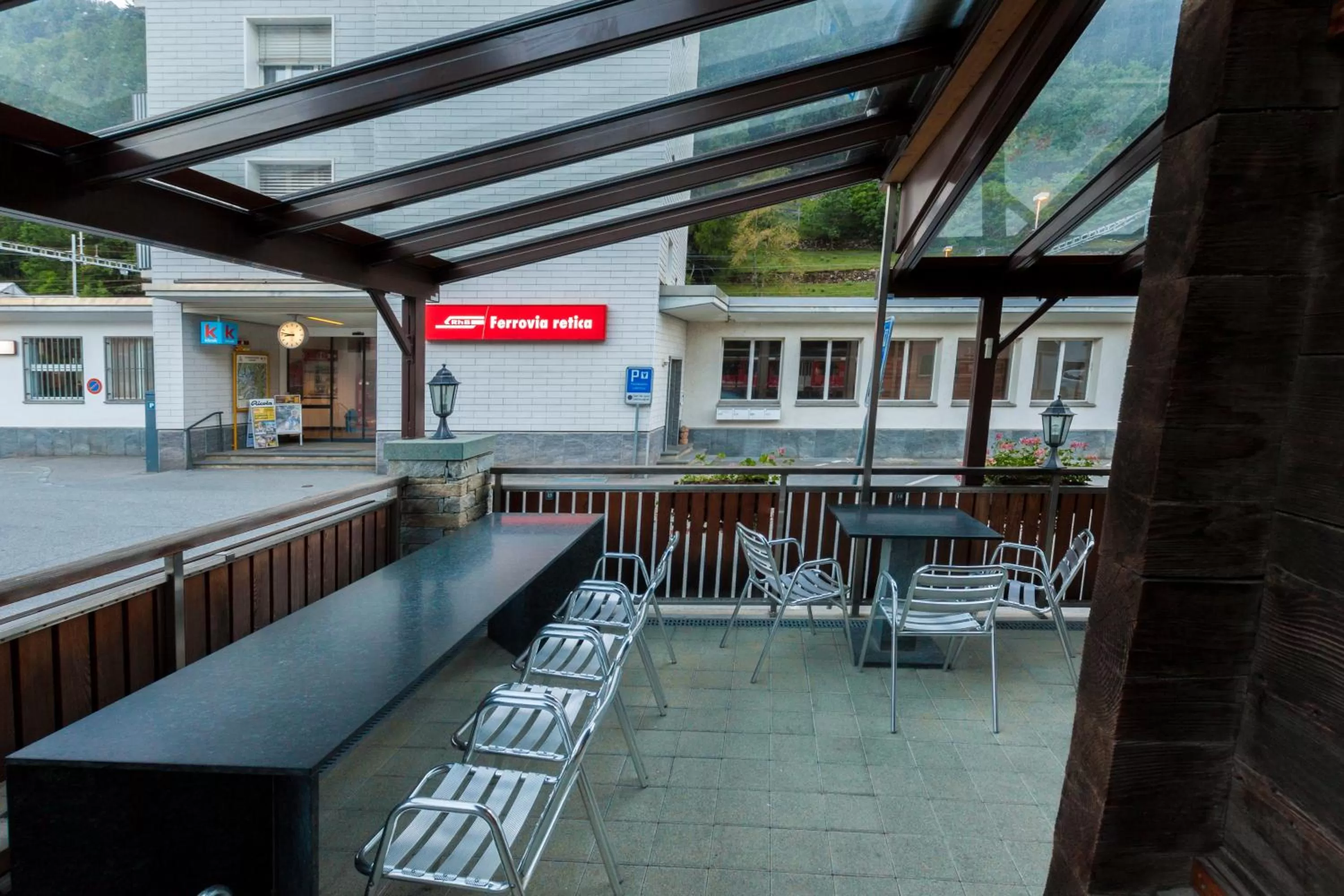 Balcony/Terrace in Ristorante Pensione Chalet Stazione