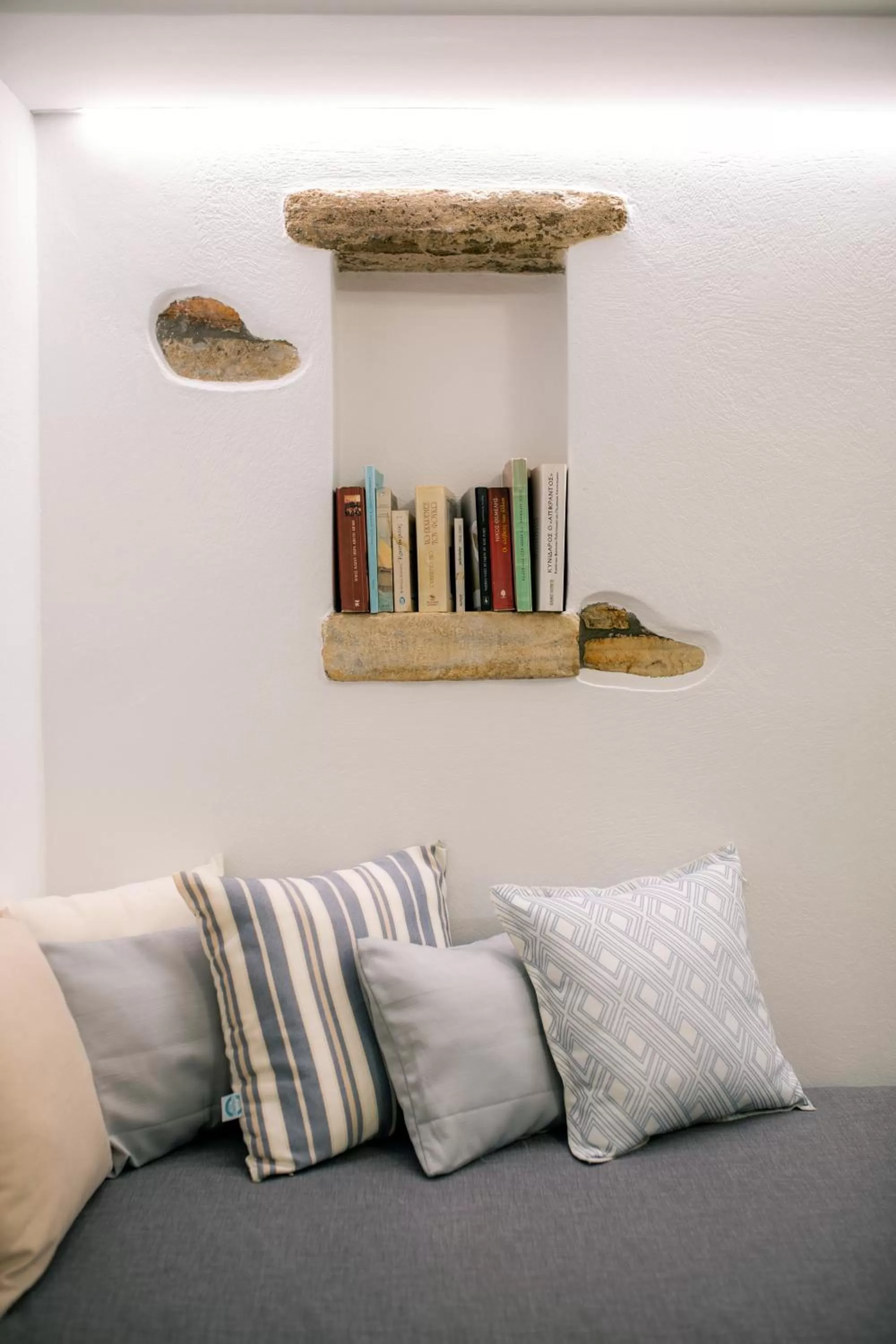 Bed in Arco Naxos Luxury Apartments