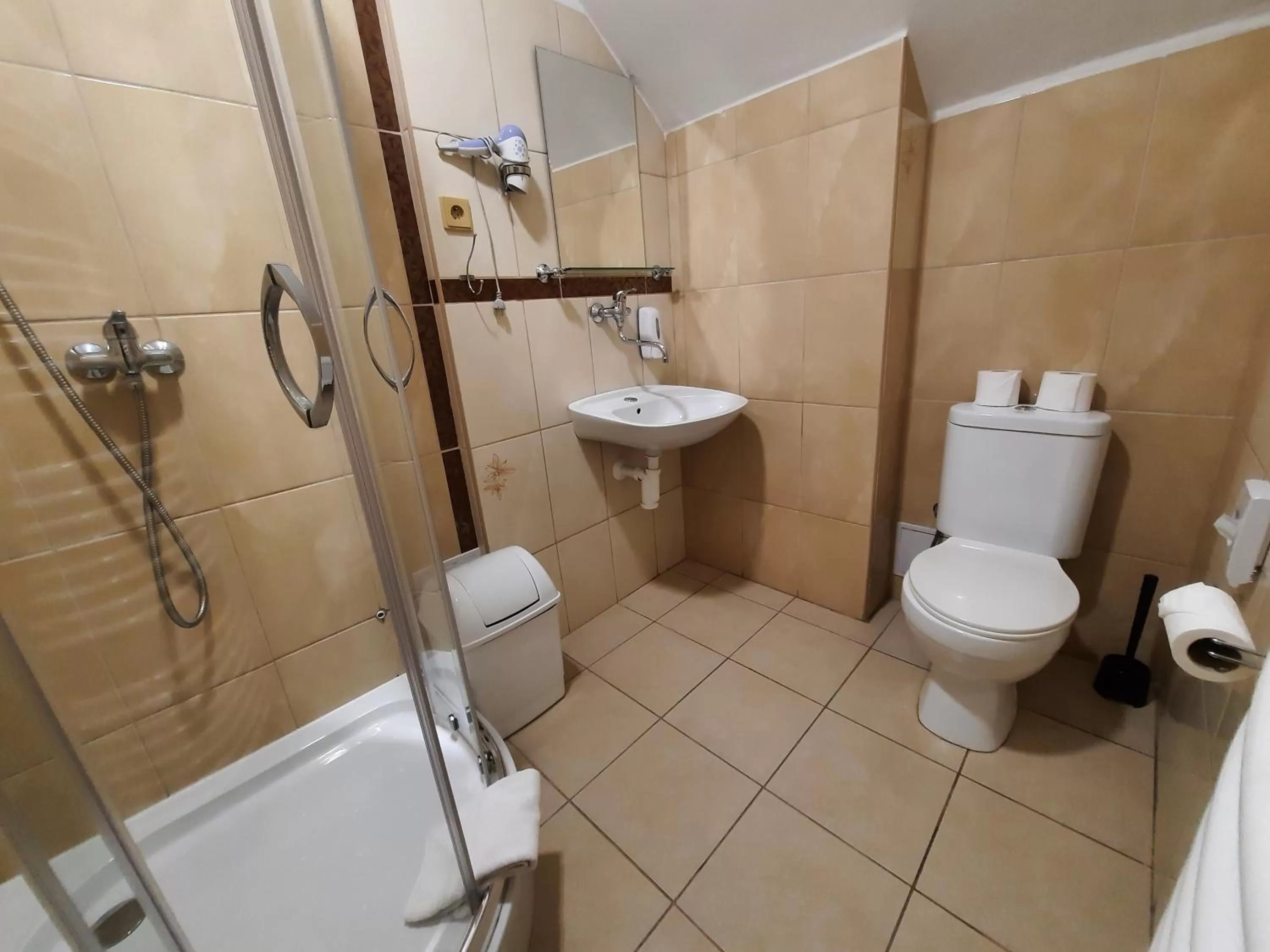 Shower in Hotel Boršičanka