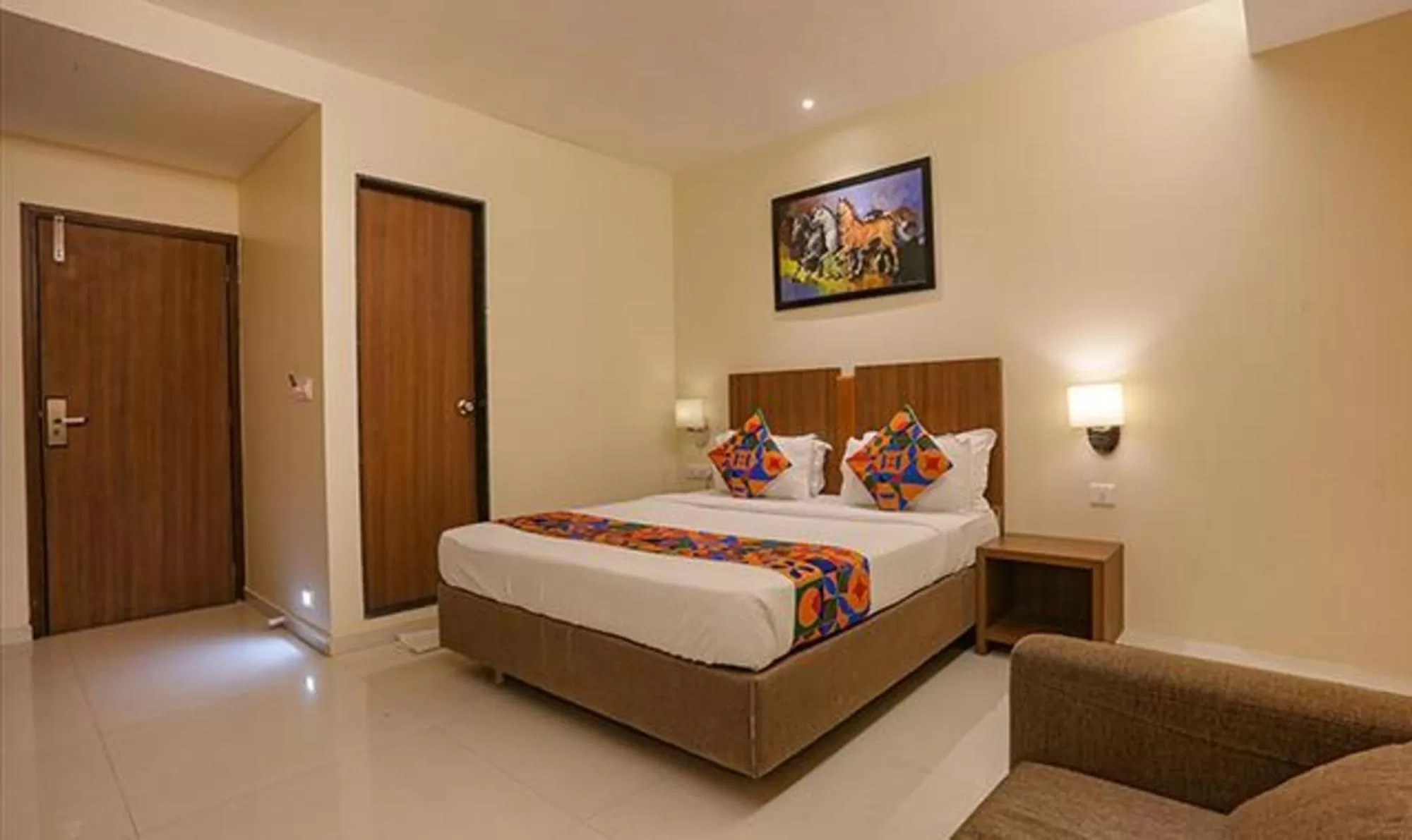 Bed in FabHotel Royal Mumbai International Airport
