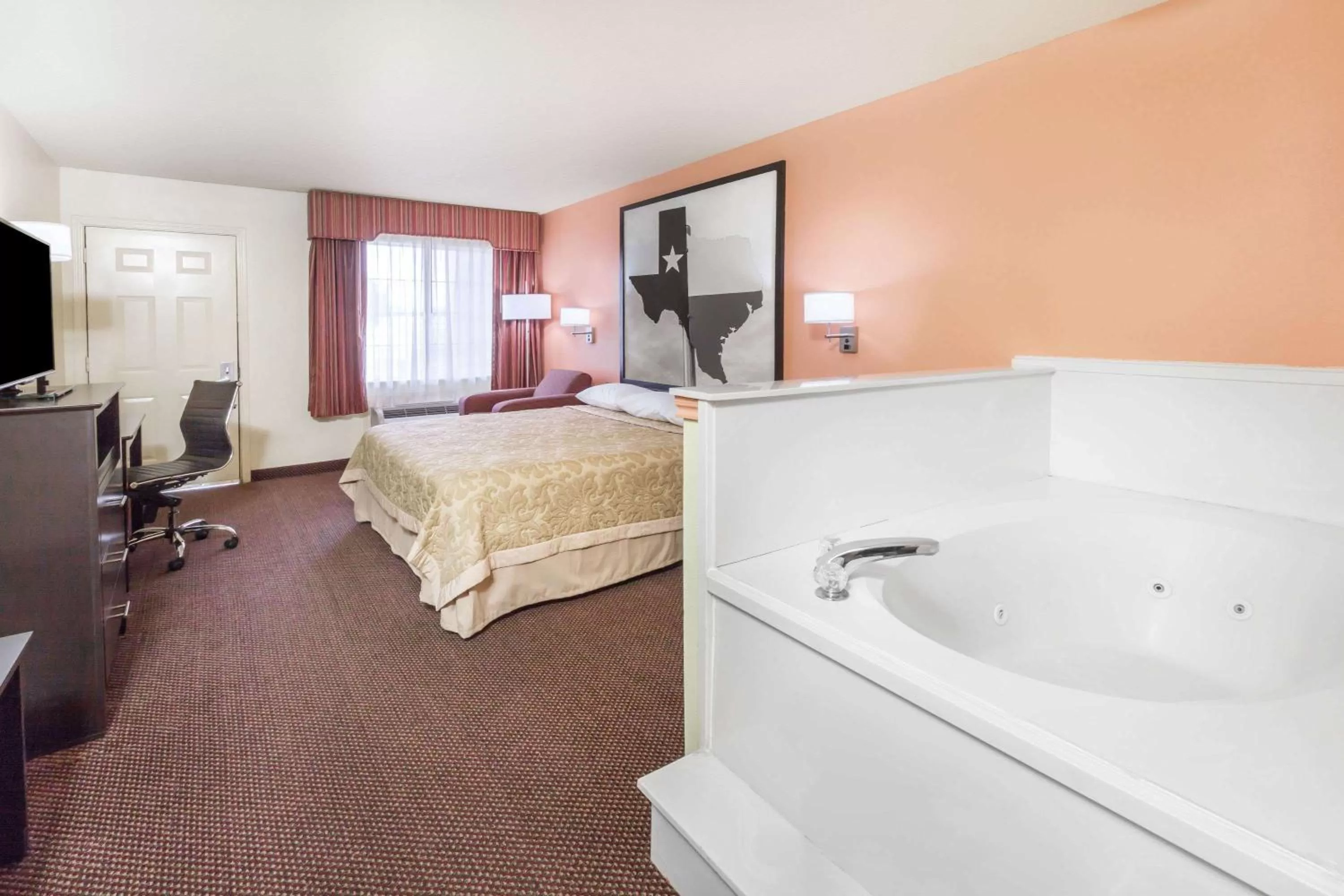 On site, Bed in Premier Inn