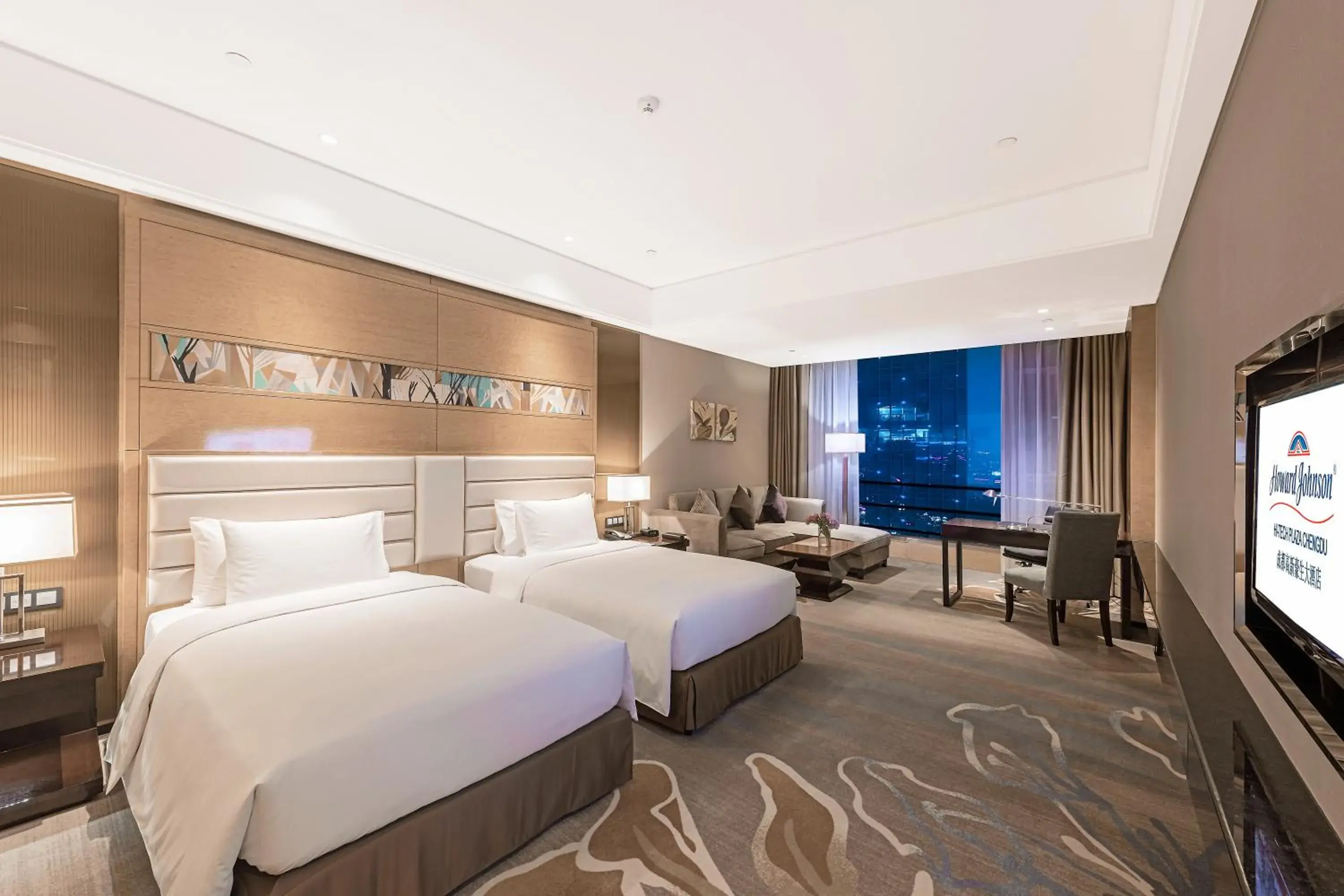 Hollywood Twin Room Non-Smoking in Howard Johnson Hi - Tech Plaza Chengdu Hollywood Twin Room Non-Smoking in Howard Johnson Hi - Tech Plaza Chengdu