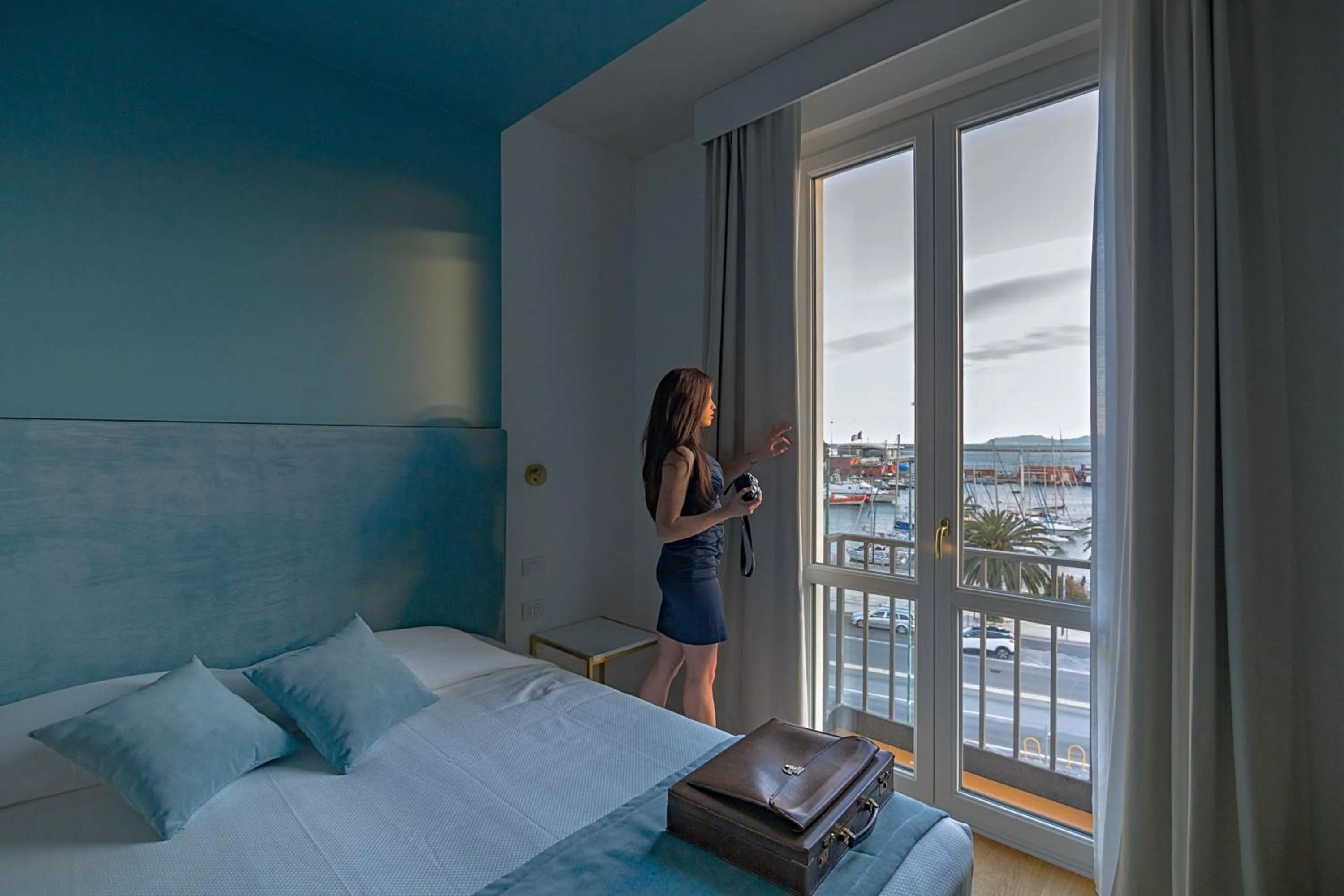 Sea view, Bed in Hotel Aristeo