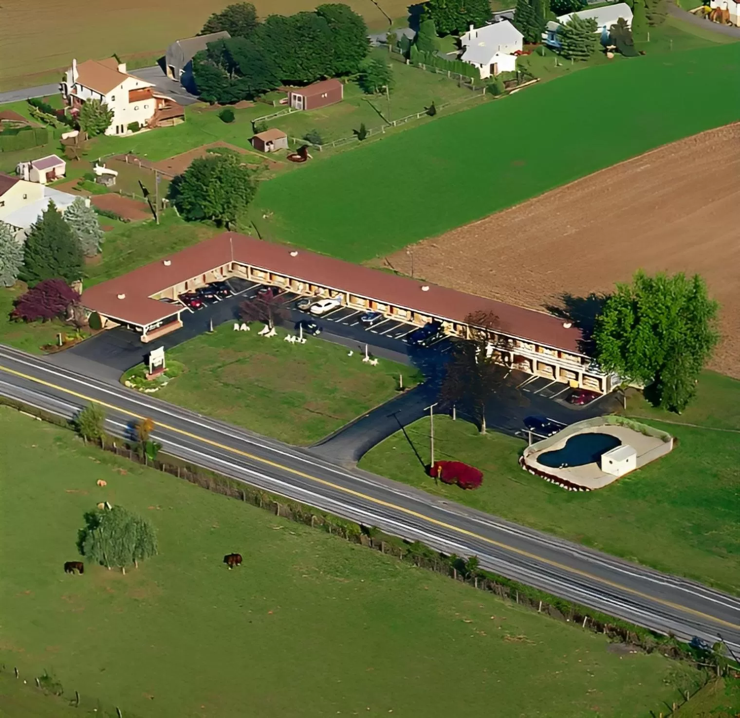 Bird's eye view in Amish Country Motel