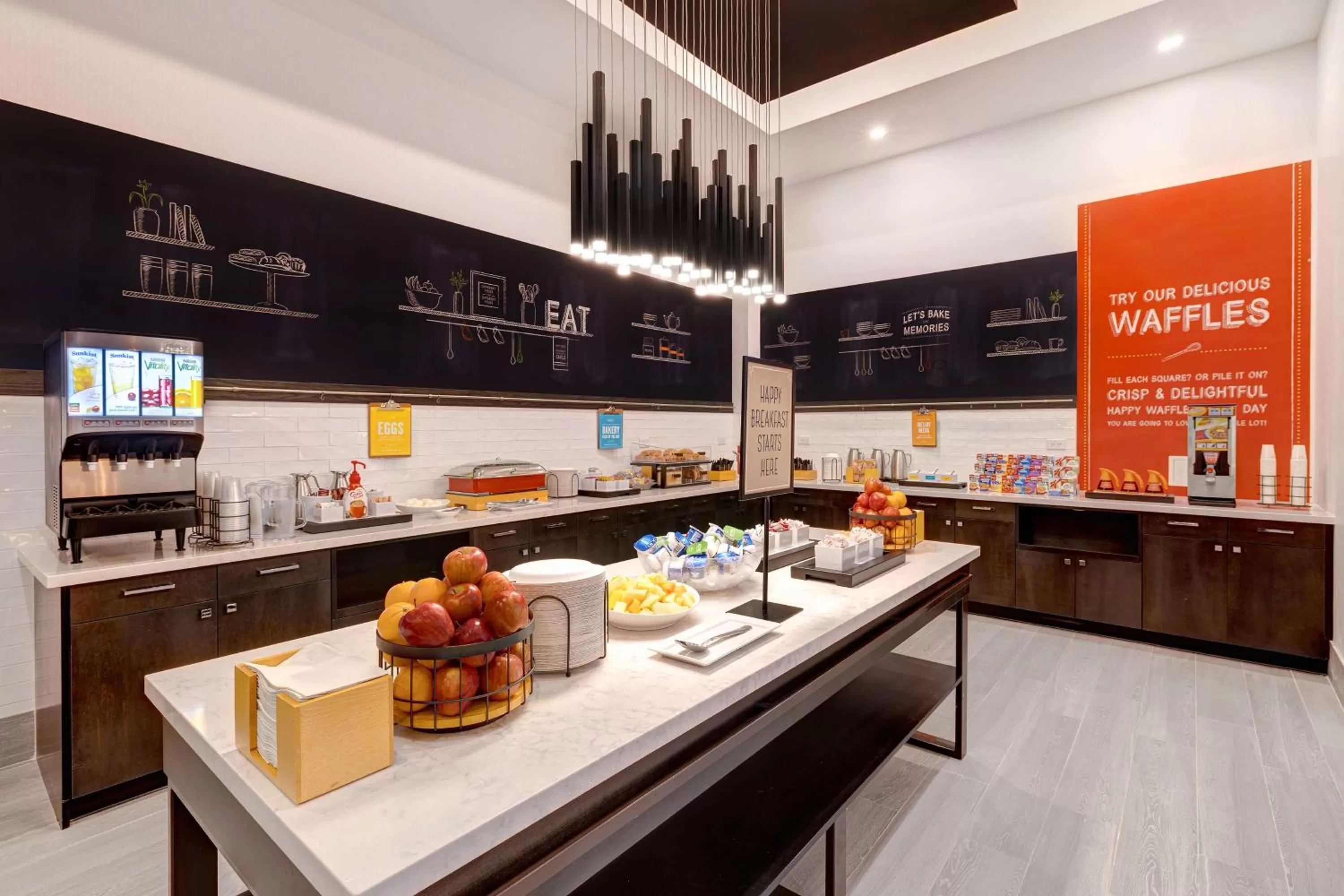 Breakfast in Hampton Inn & Suites Burlington, Ontario, Canada