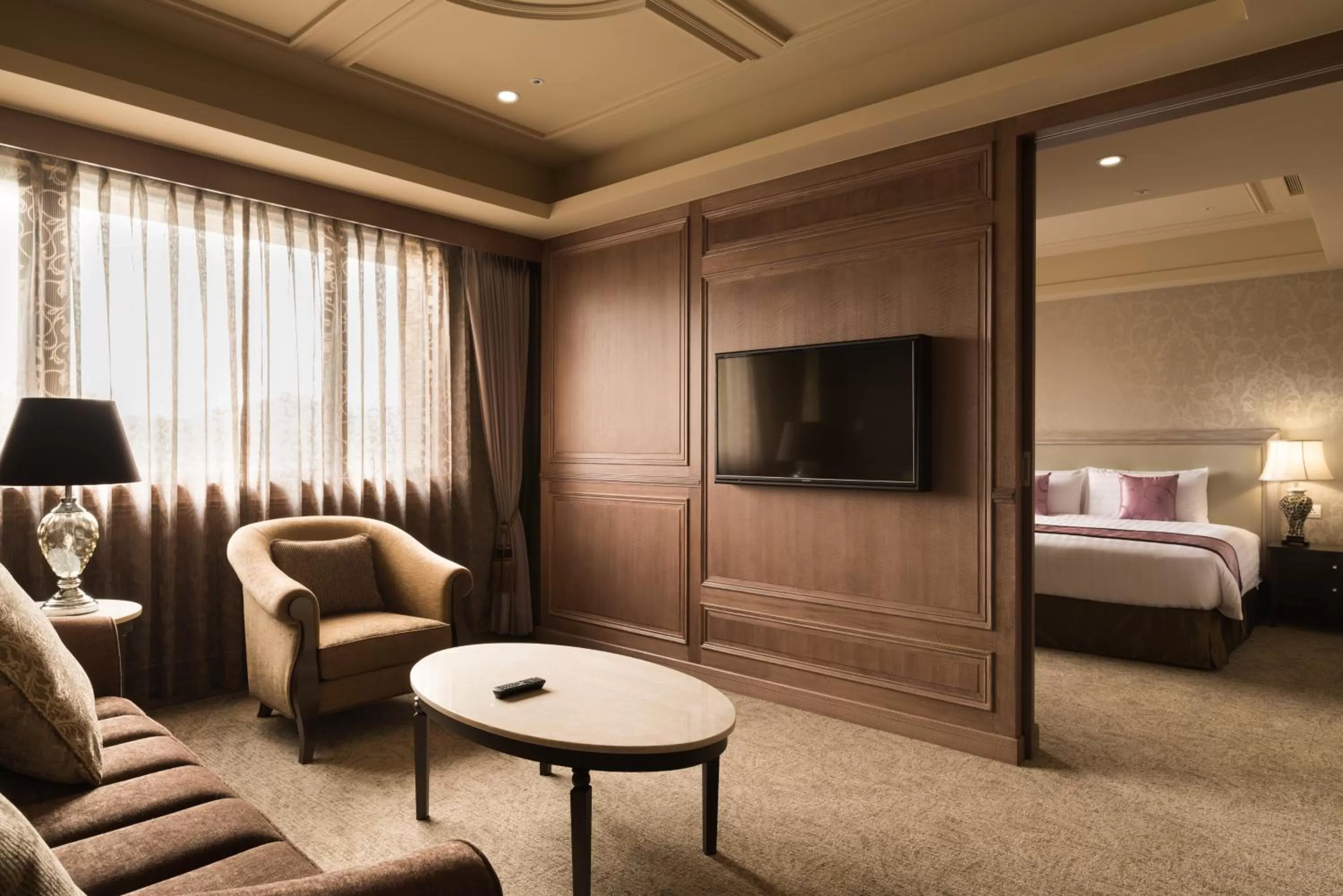 Living room, Bed in Fushin Hotel Taipei