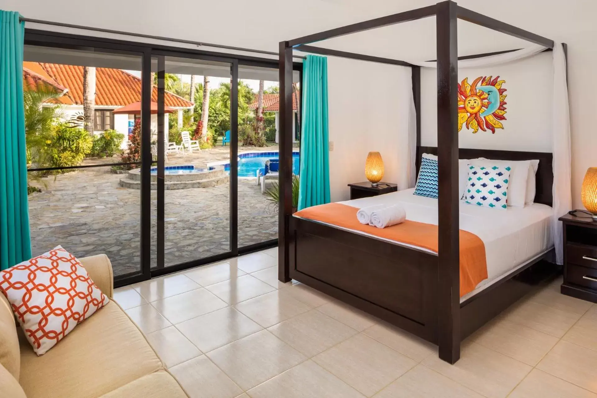 Queen Room with Pool View in Garden By The Sea Queen Room with Pool View in Garden By The Sea