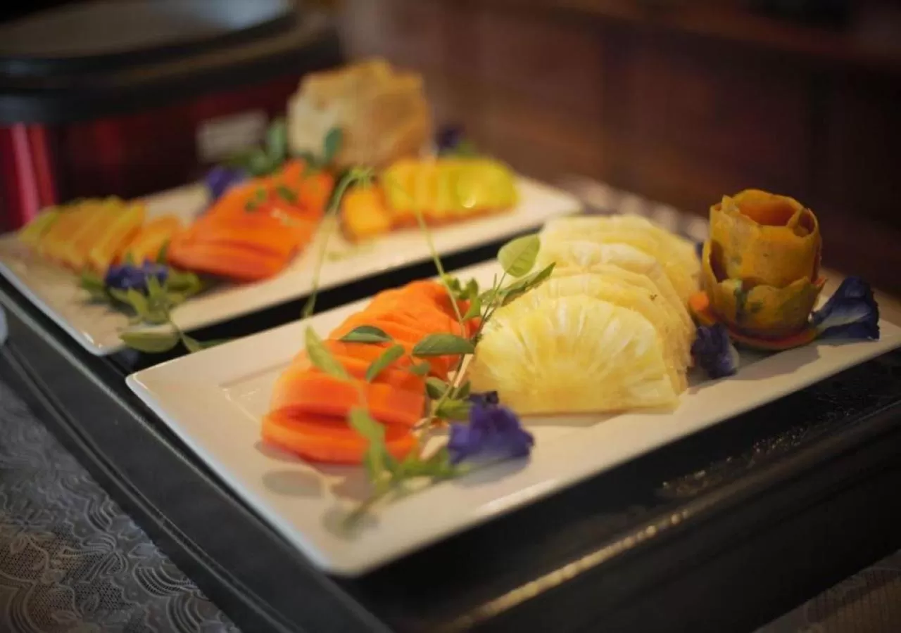 Buffet breakfast in Aki Pousada