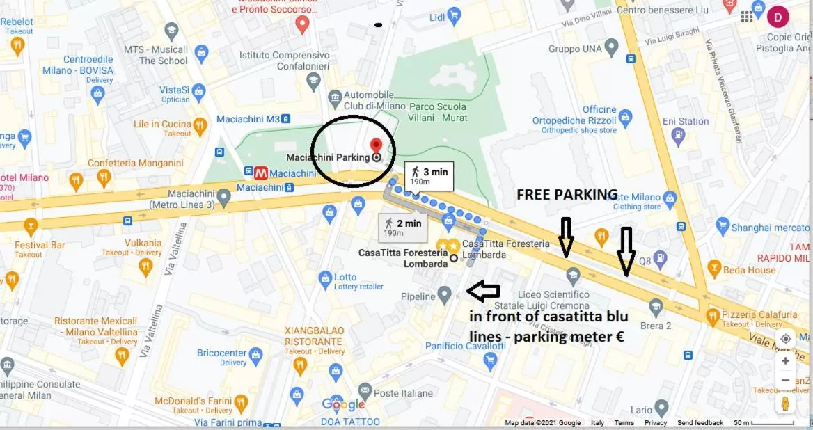 Parking in Casatitta Bed & Breakfast