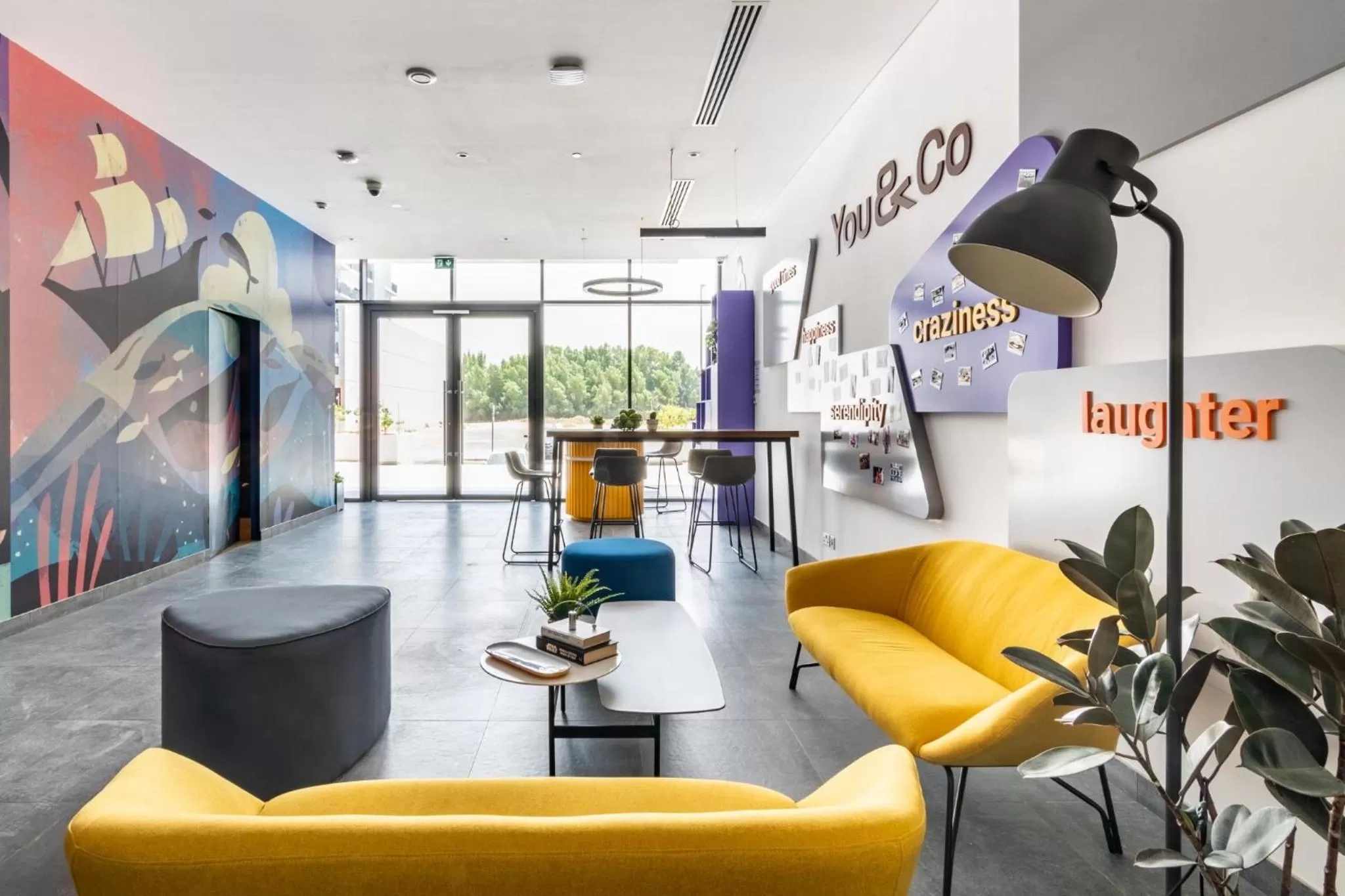 Lobby or reception in YouCo coliving Dubai