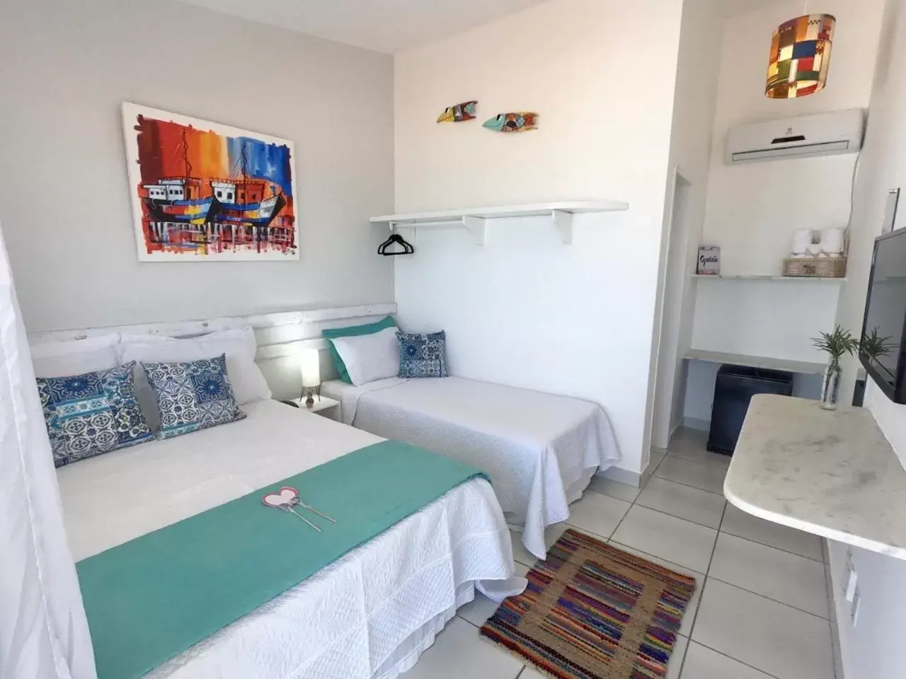 Standard Triple Room with Sea View in Pousada America do Sol Standard Triple Room with Sea View in Pousada America do Sol