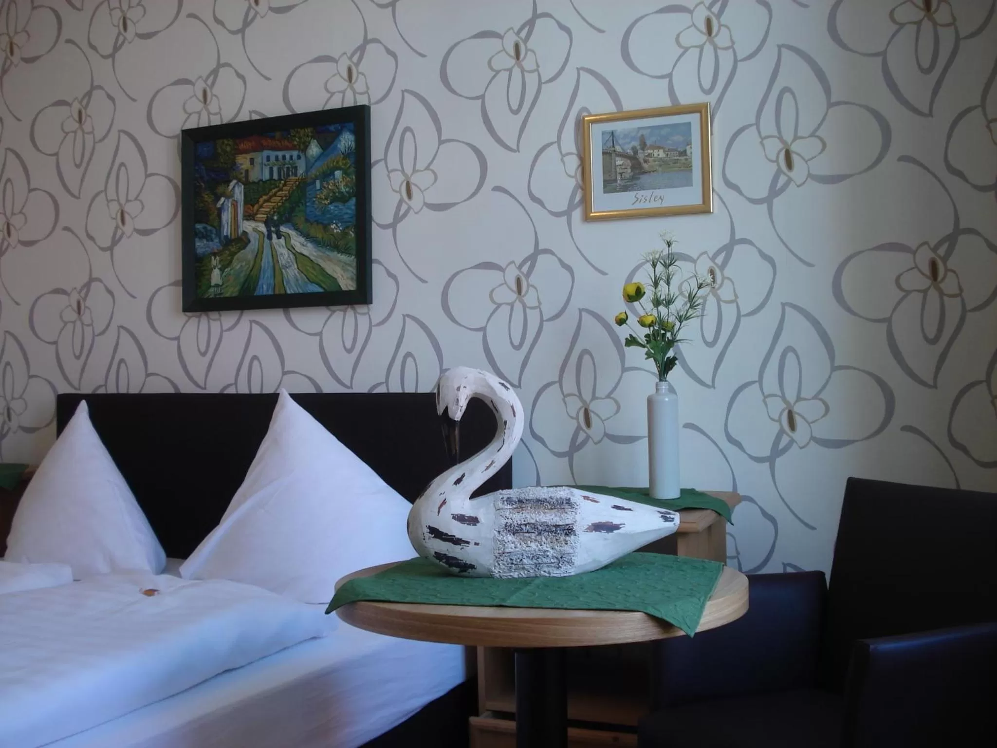 Bed in Pension Zur Fährbrücke