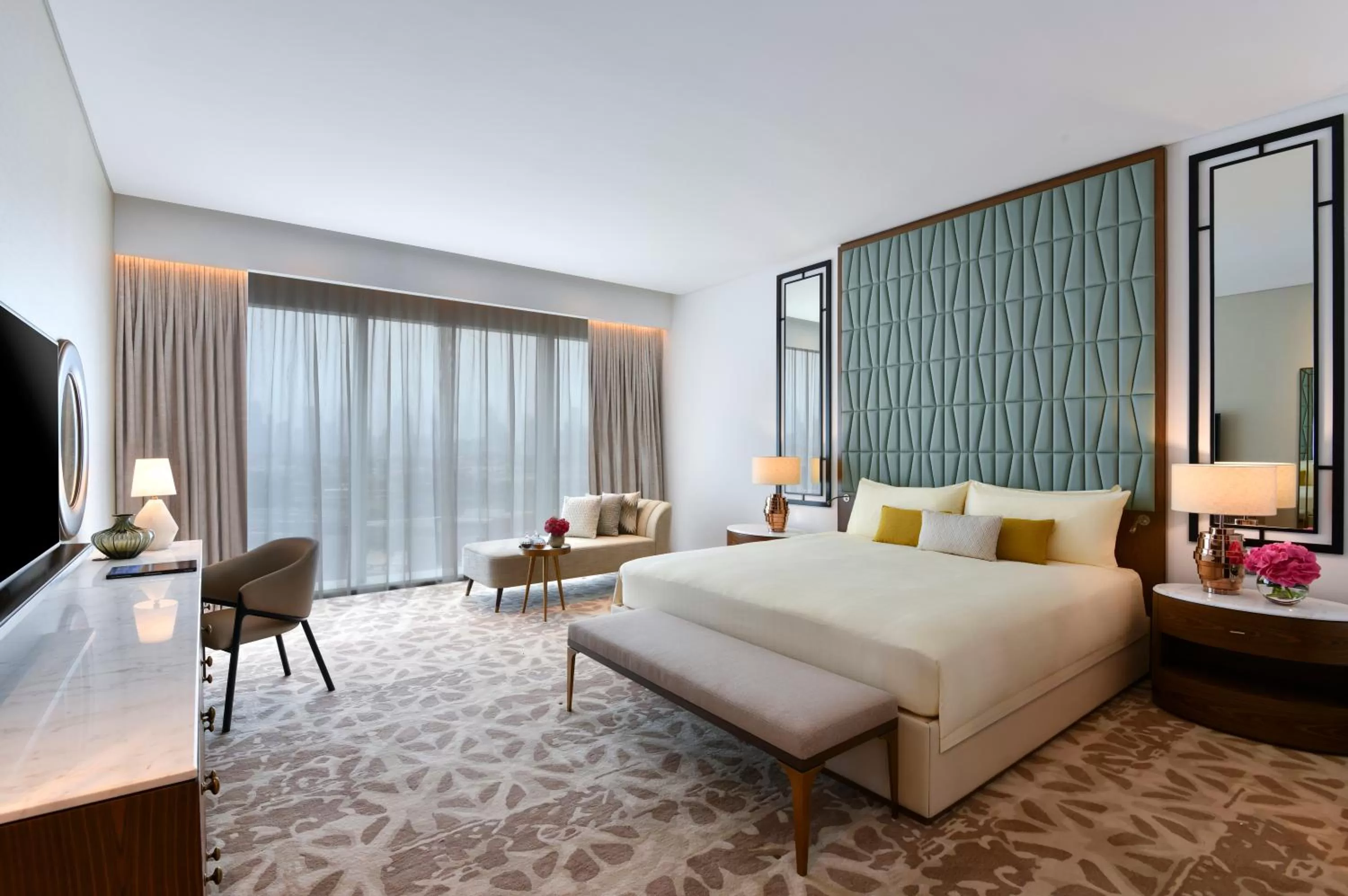 Bedroom, Bed in Sofitel Dubai The Obelisk