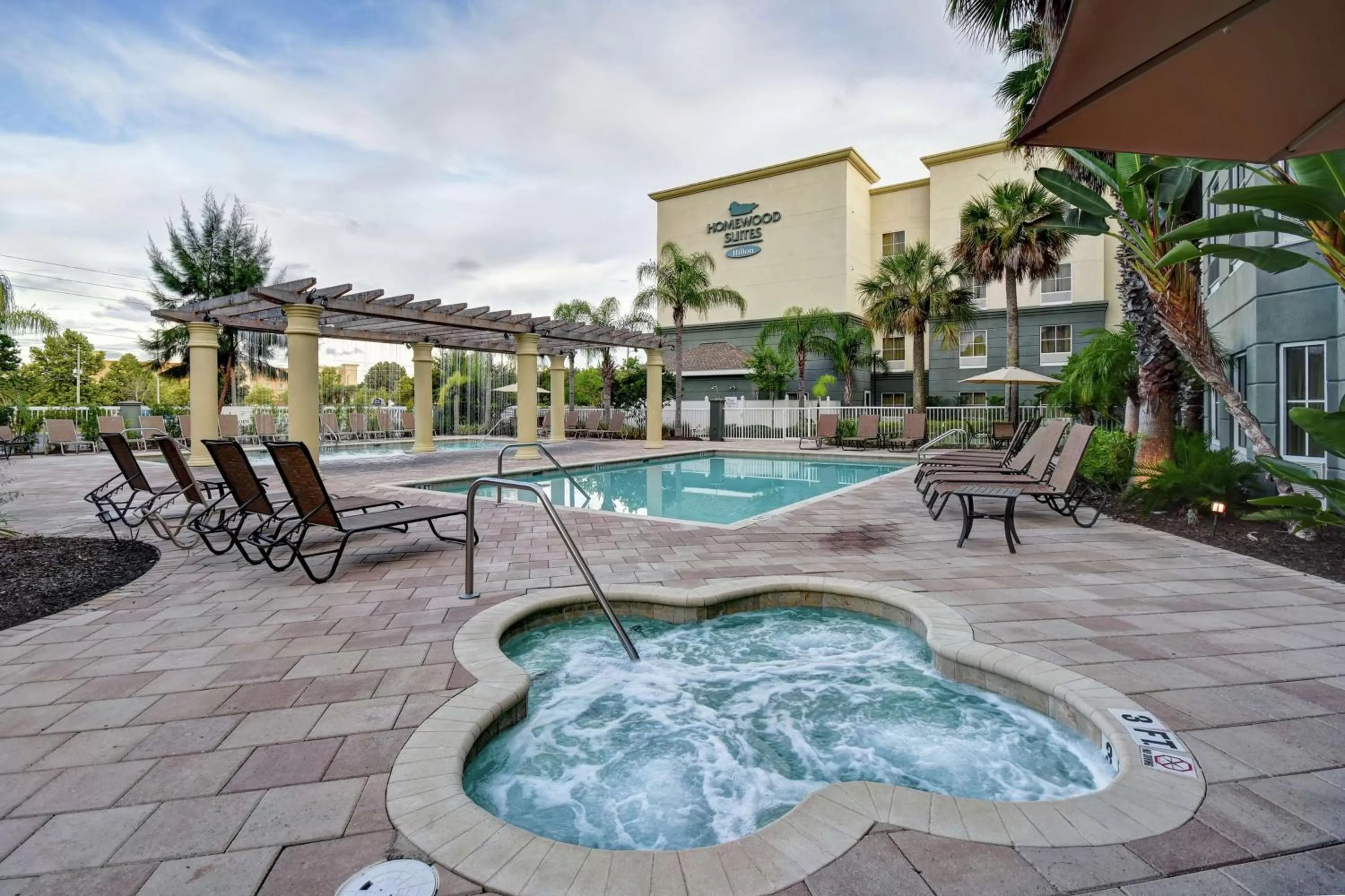Pool view in Homewood Suites by Hilton Tampa-Port Richey