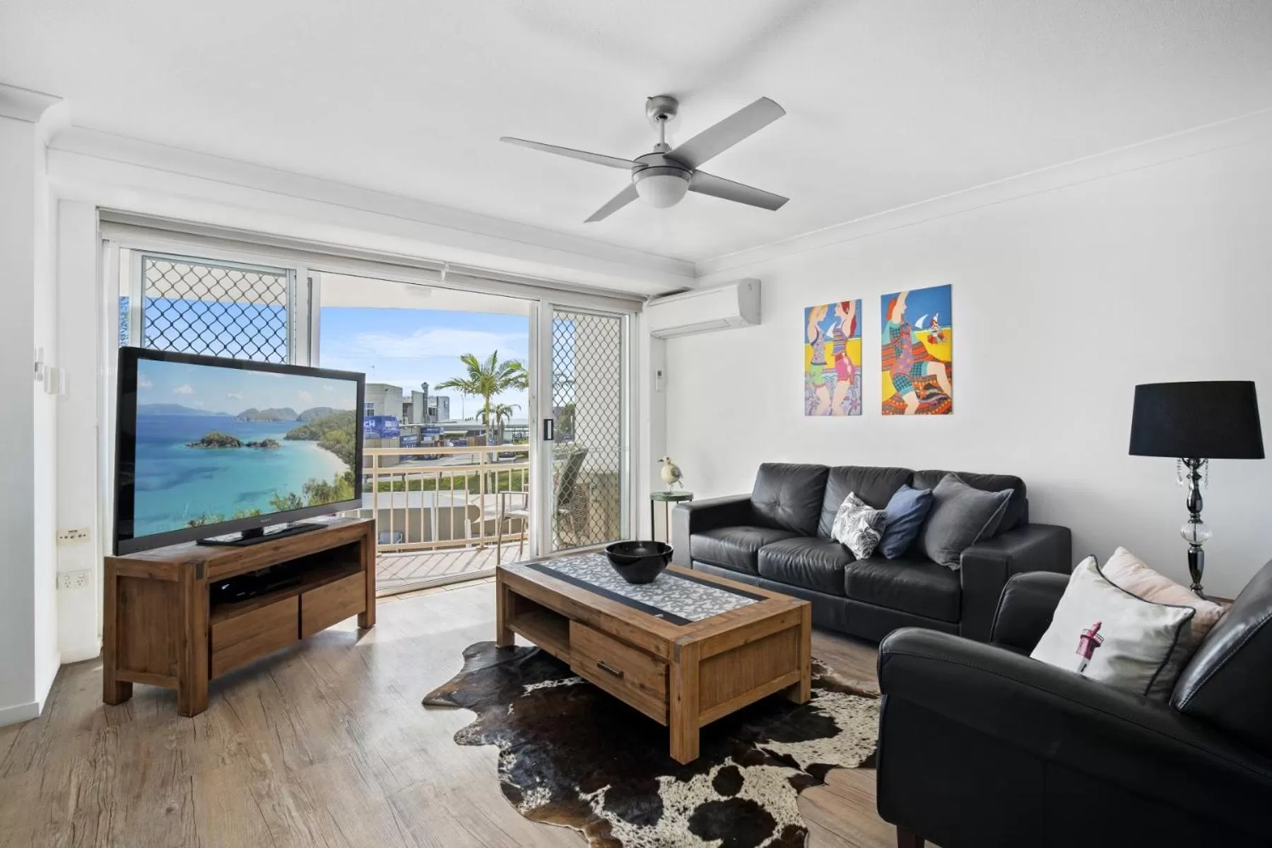 Living room in Kirra Palms Holiday Apartments