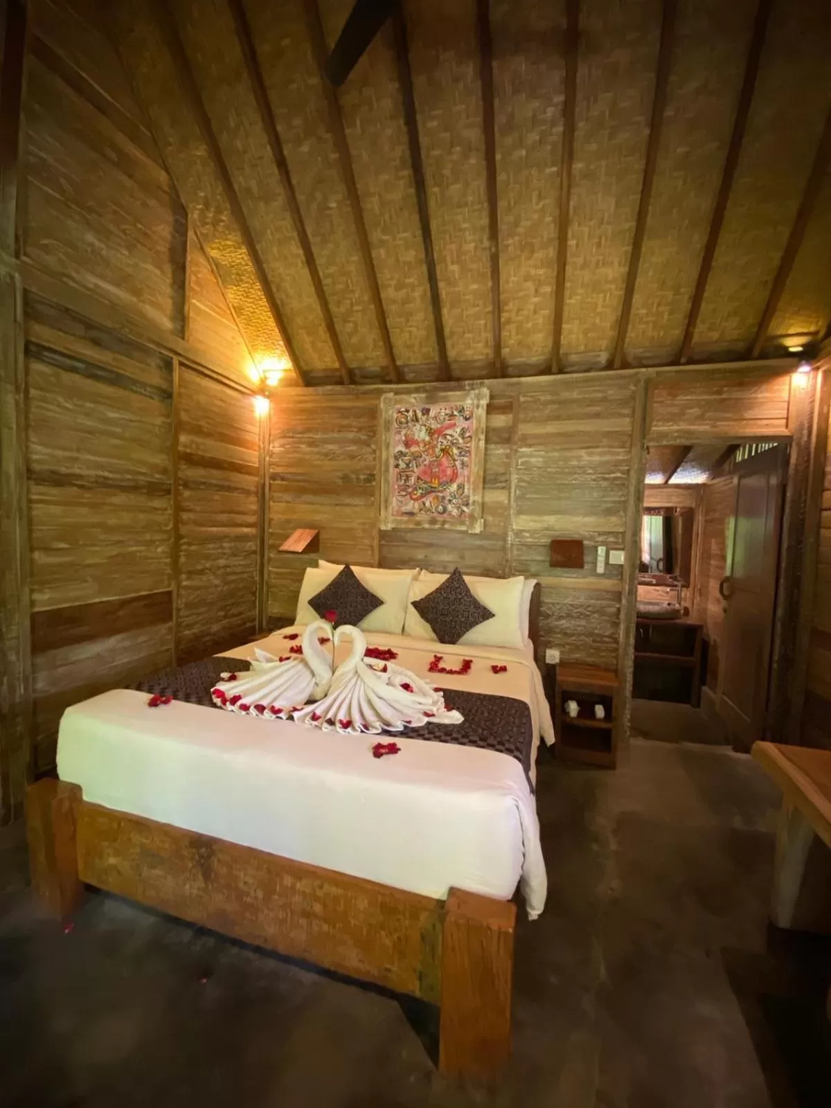 Bed in Green Space Villa