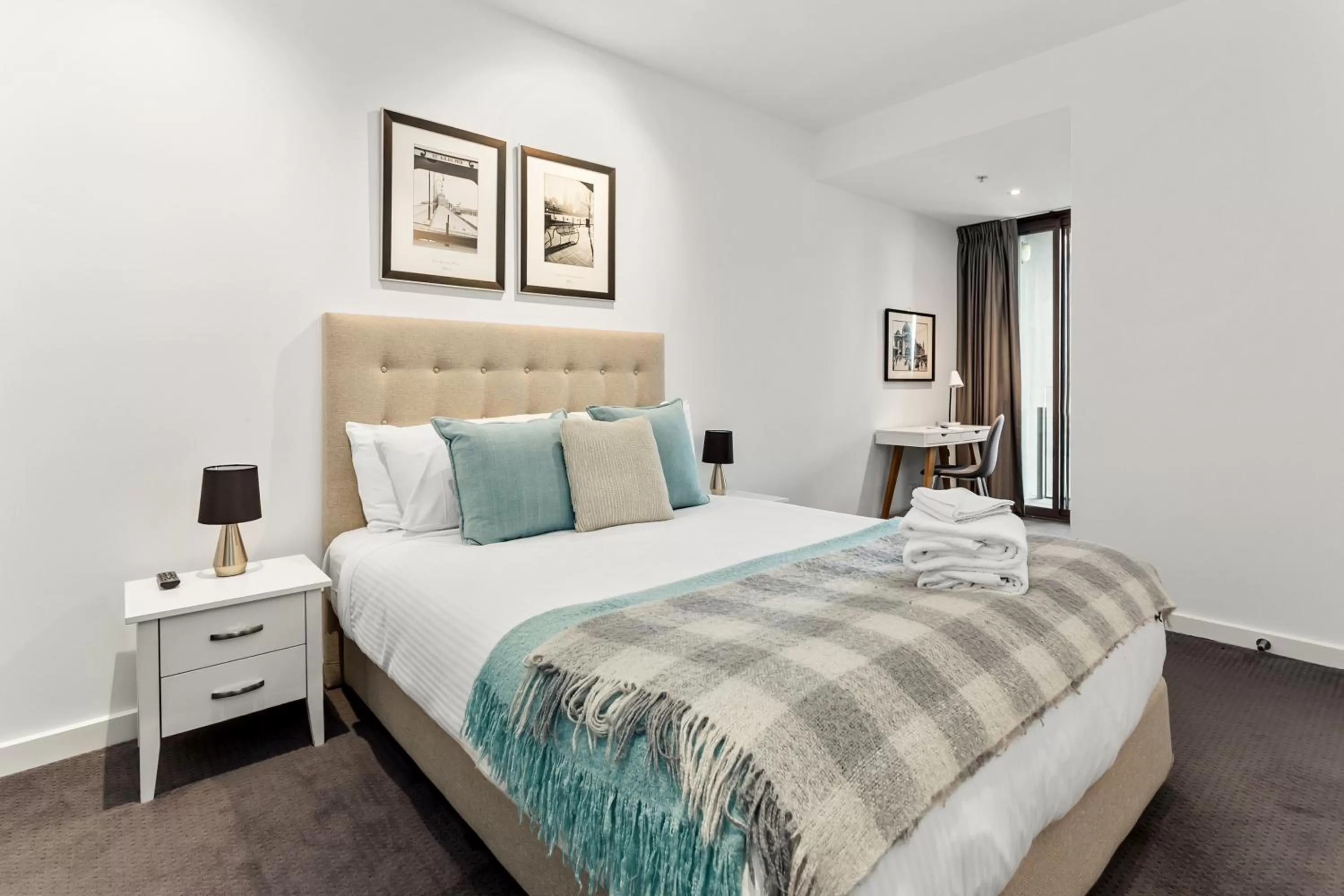 Bedroom, Bed in Docklands Private Collection - NEWQUAY