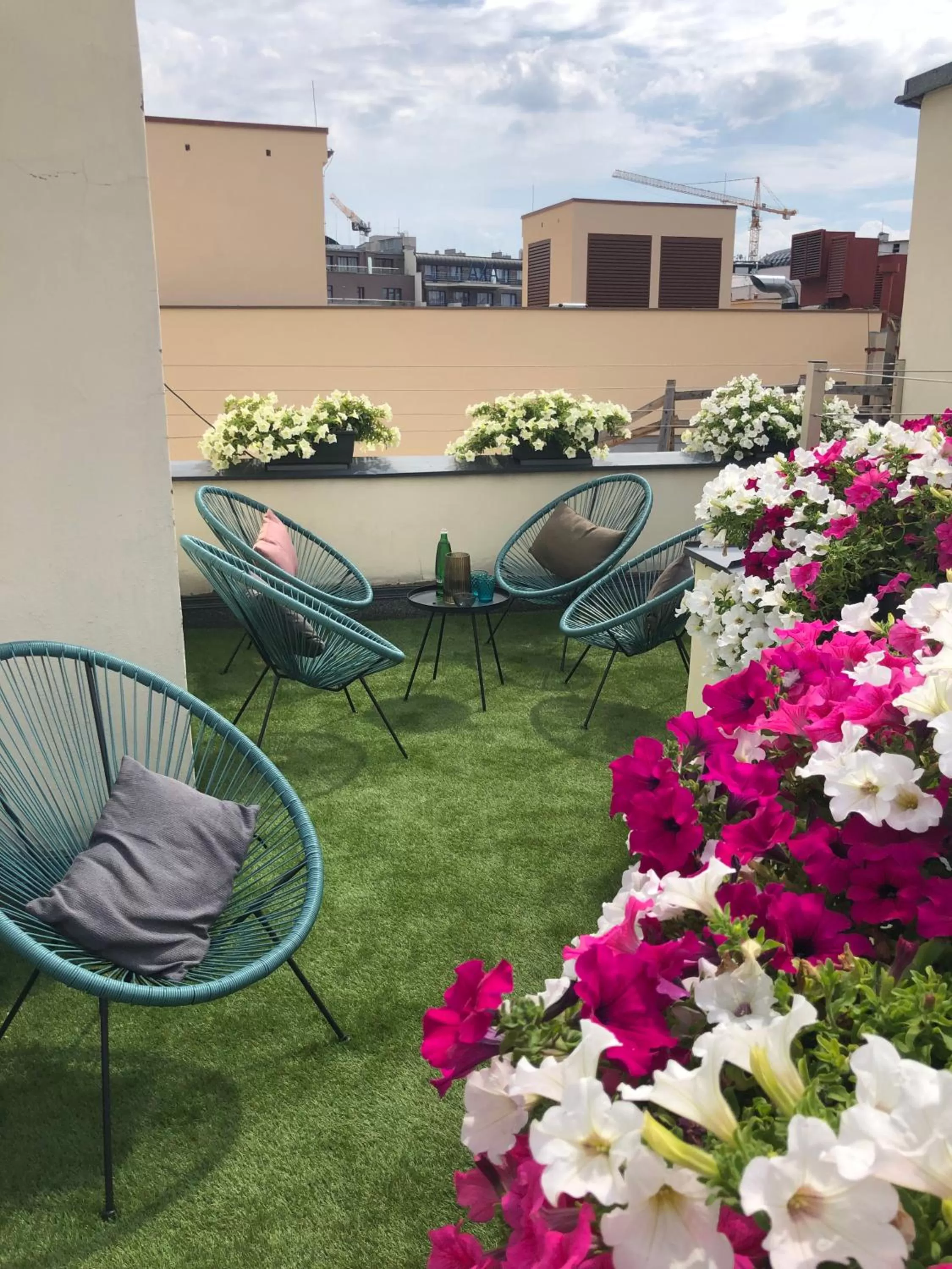 Balcony/Terrace in Rooftop Planet Prague Hotel