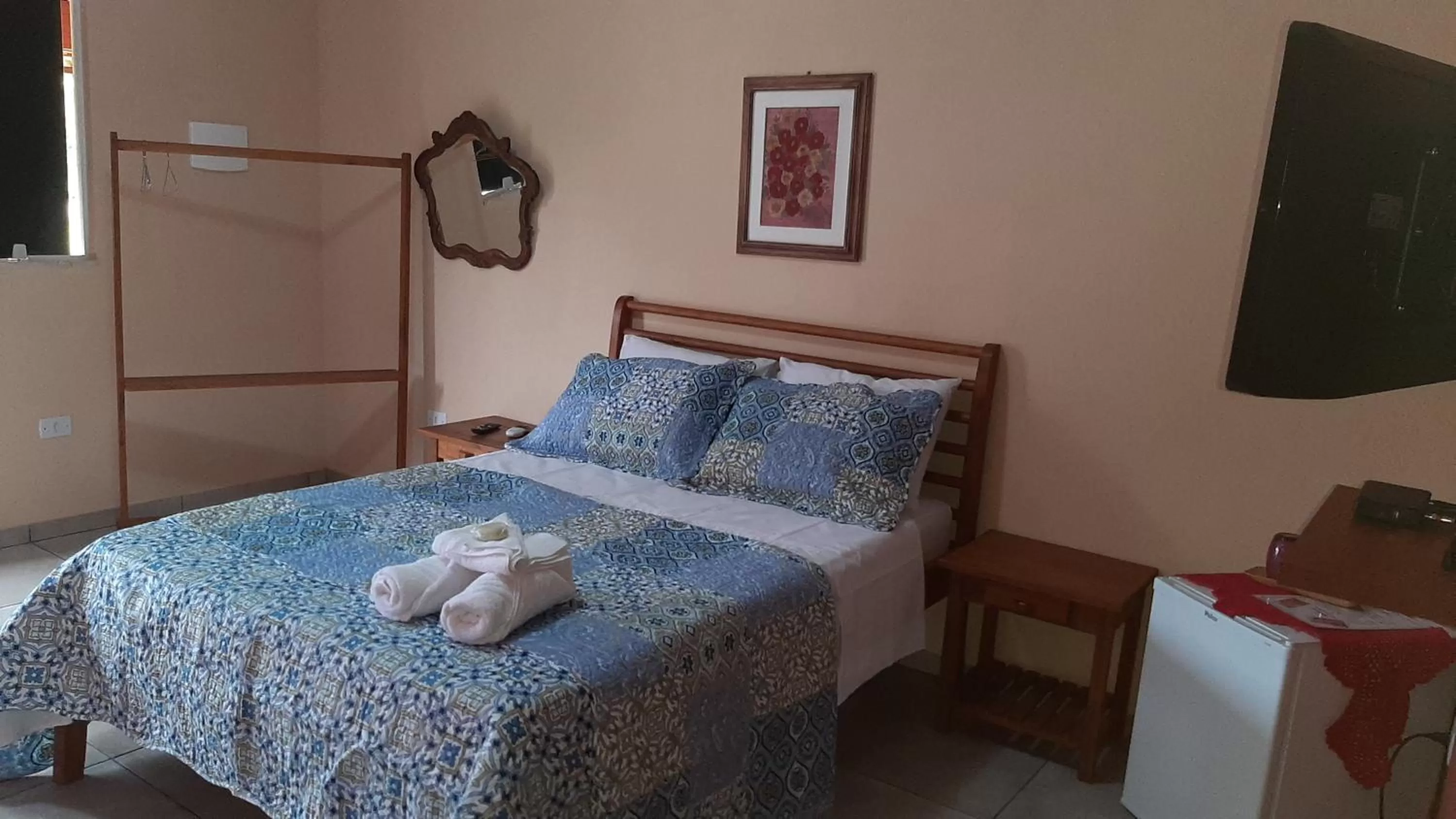 Bed in Pousada Recanto da Lu