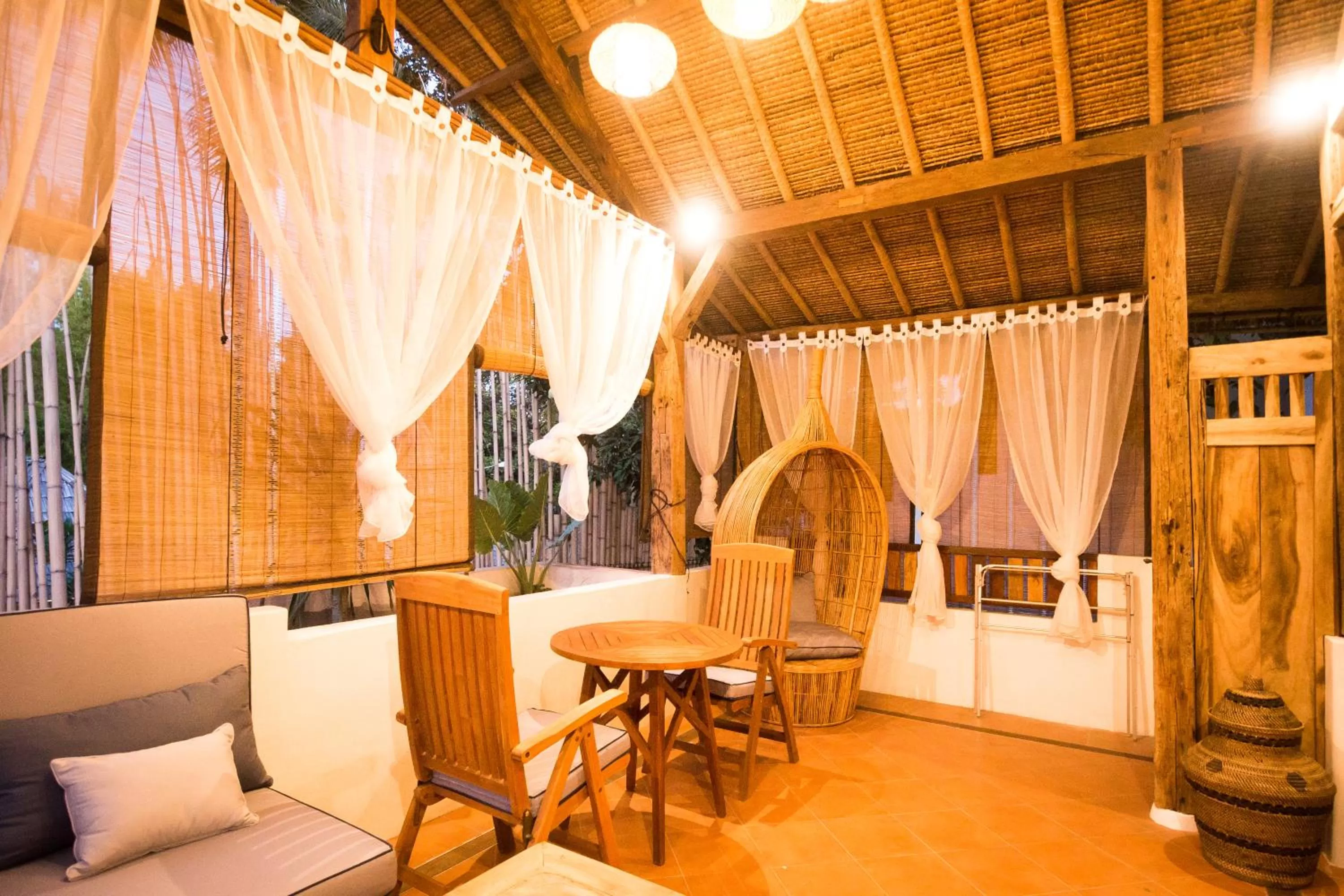 Balcony/Terrace, Dining Area in The Mandana Villa Gili Air