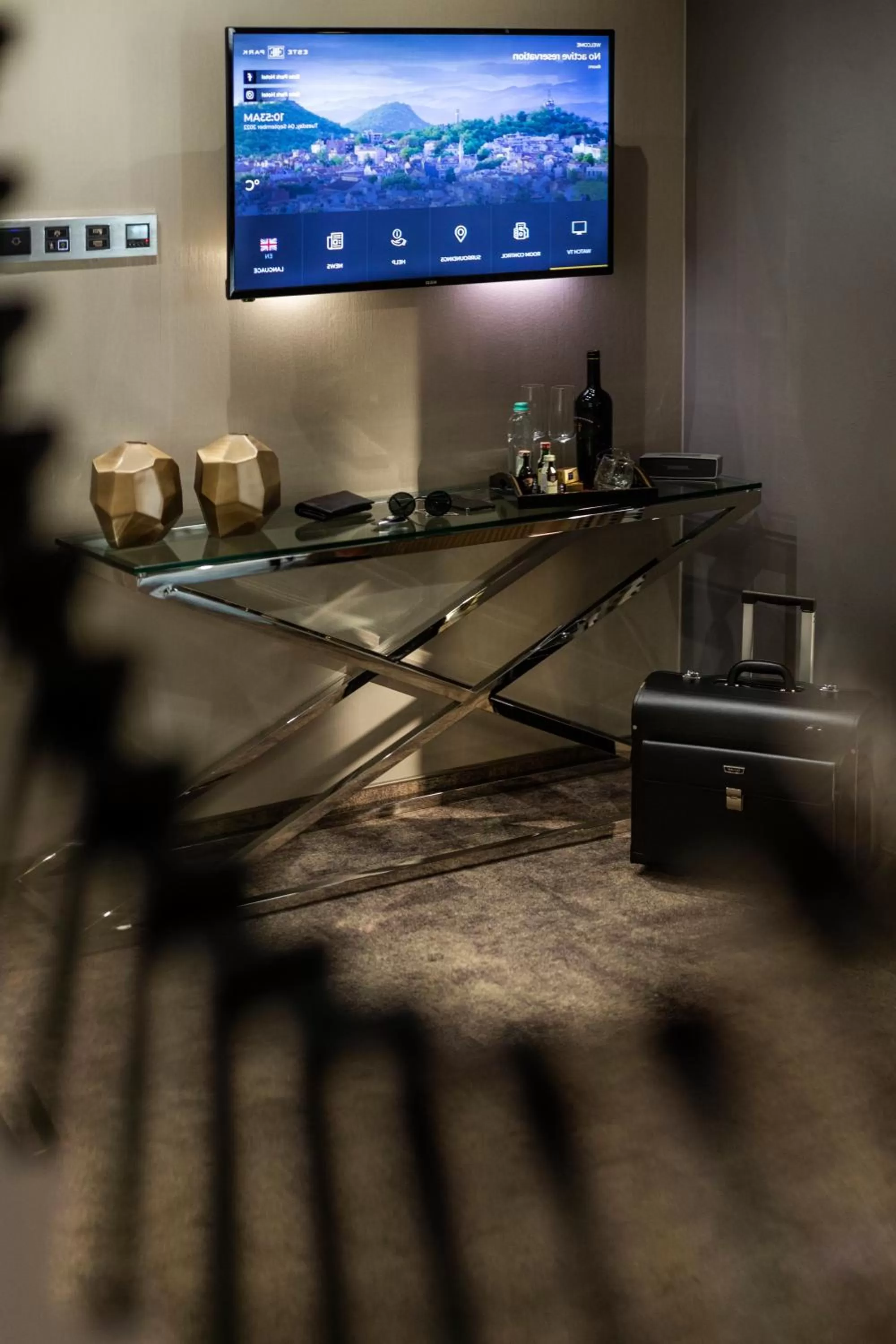 TV and multimedia in -- ESTE PARK HOTEL -- part of Urban Chic Luxury Design Hotels - Parking & Compliments - next to Shopping & Dining Mall Plovdiv