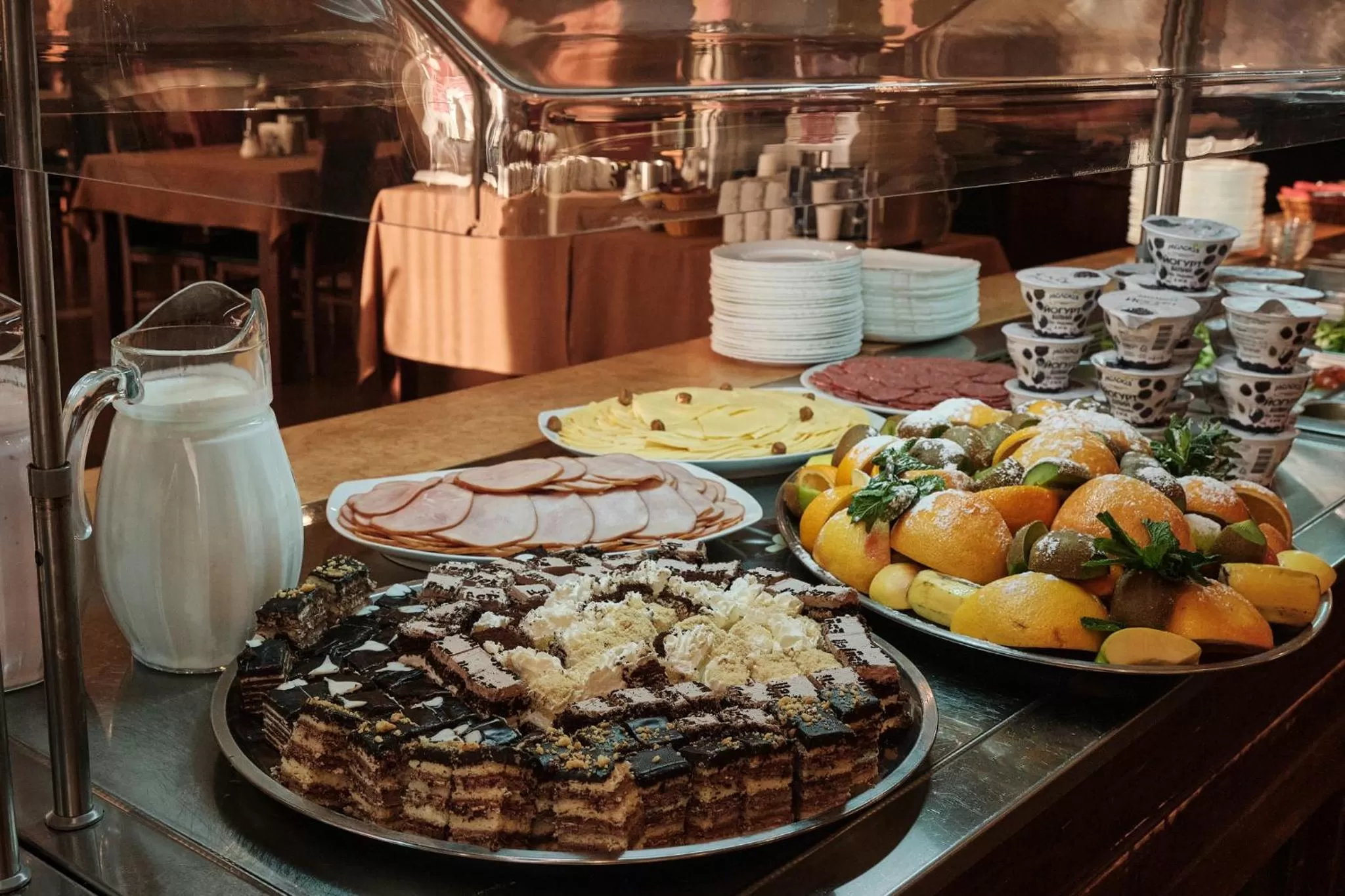 Buffet breakfast in Hotel Uzhgorod