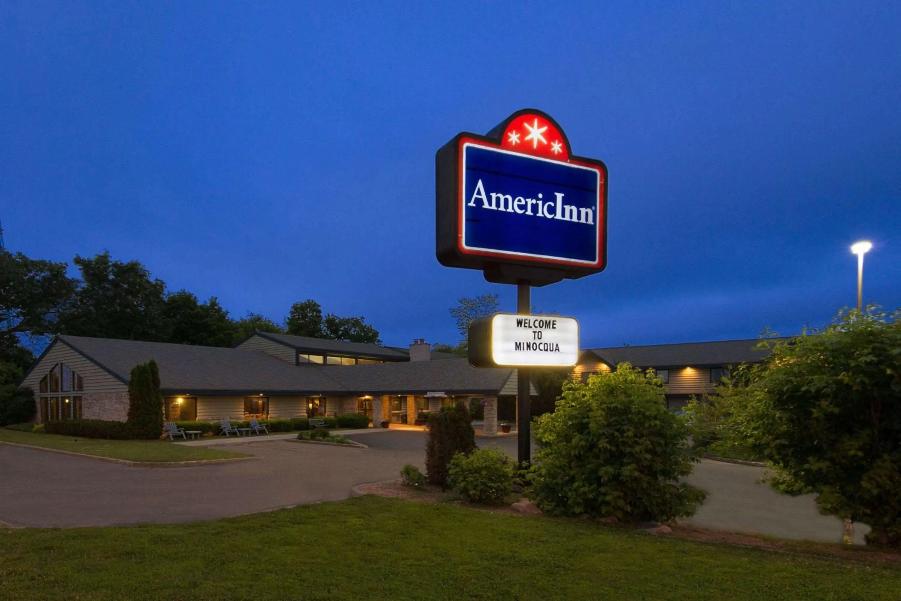 Property building in AmericInn by Wyndham Minocqua