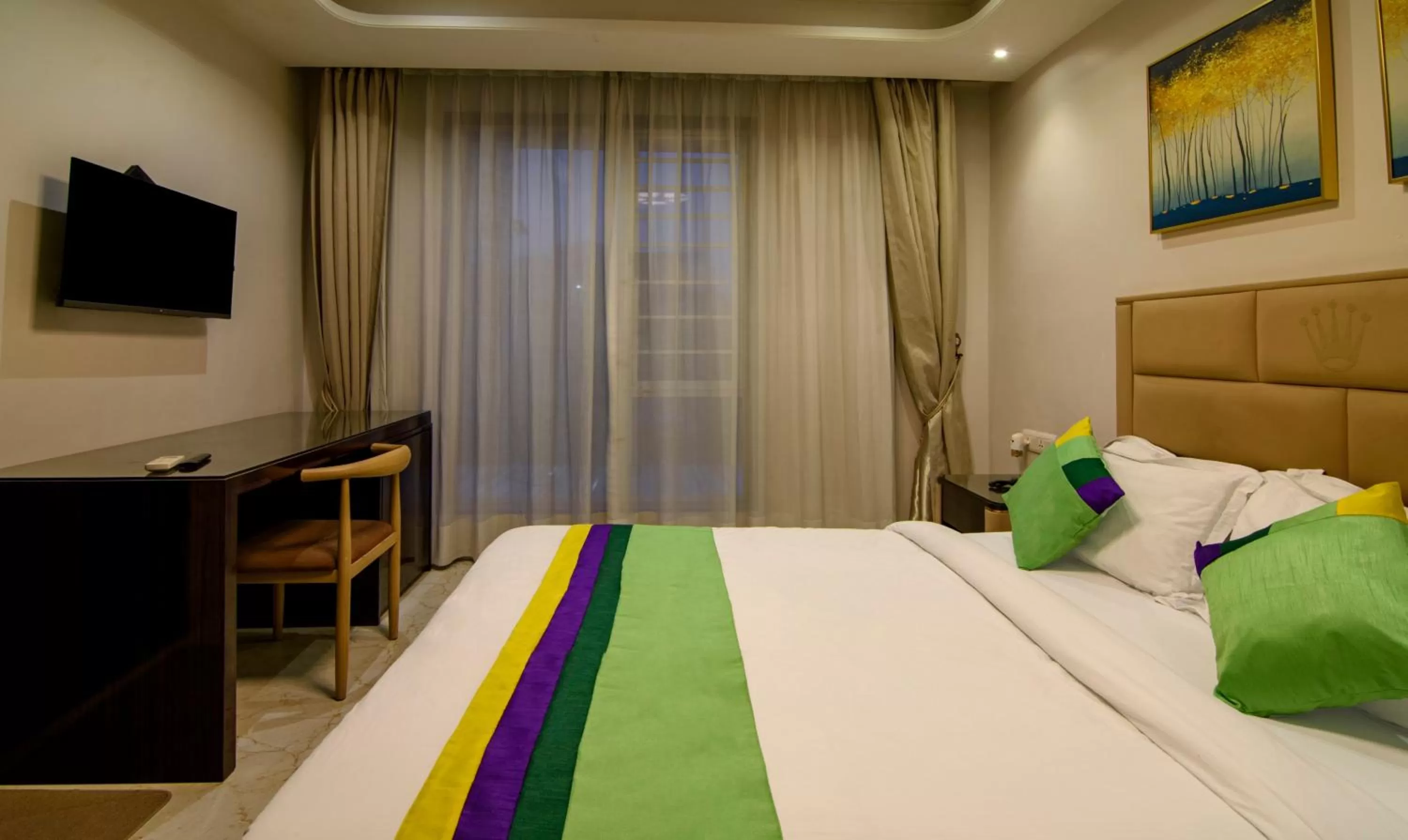 Bed in Treebo Trend Krish Residency