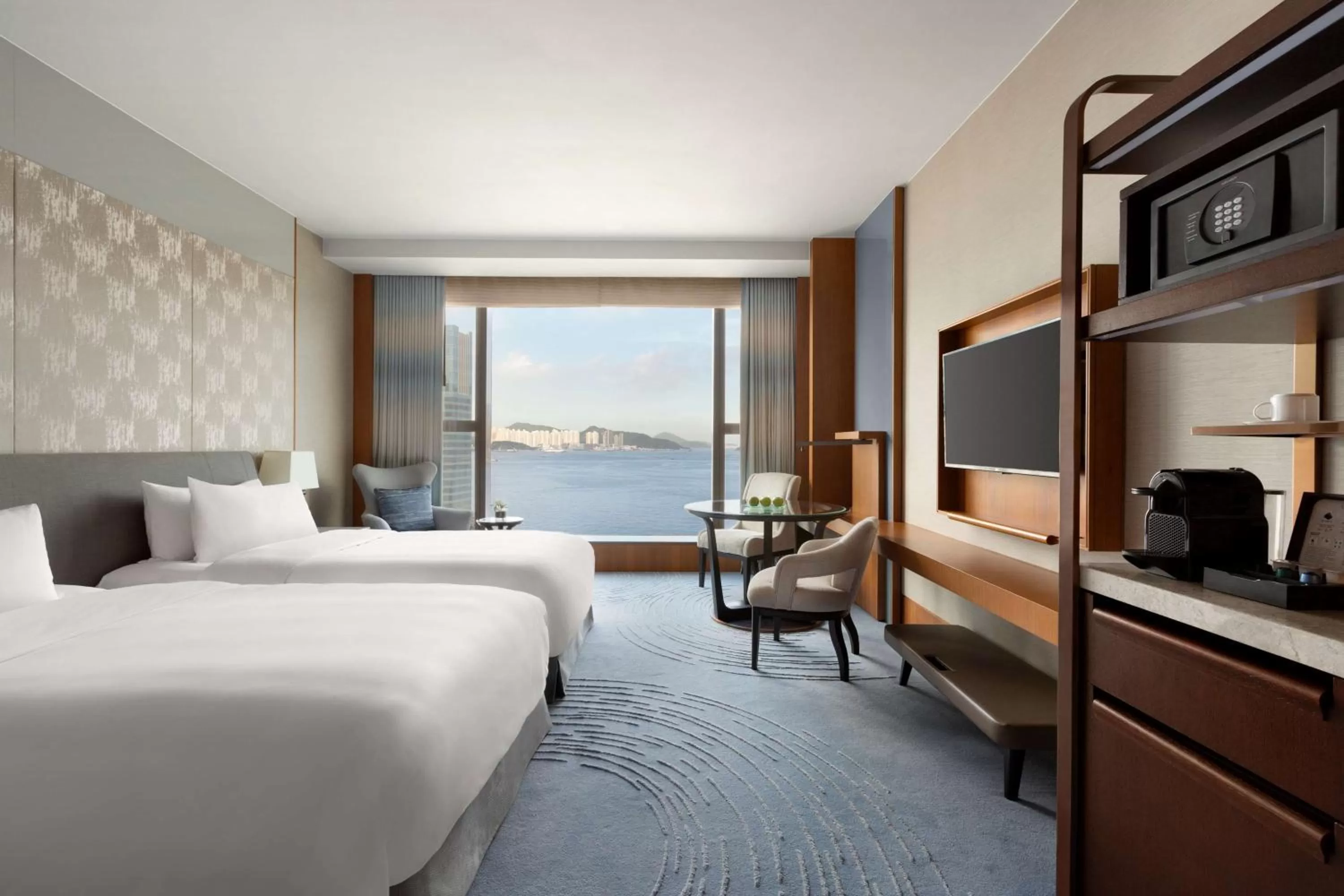 Bedroom, Bed in Kerry Hotel Hong Kong by Shangri-la