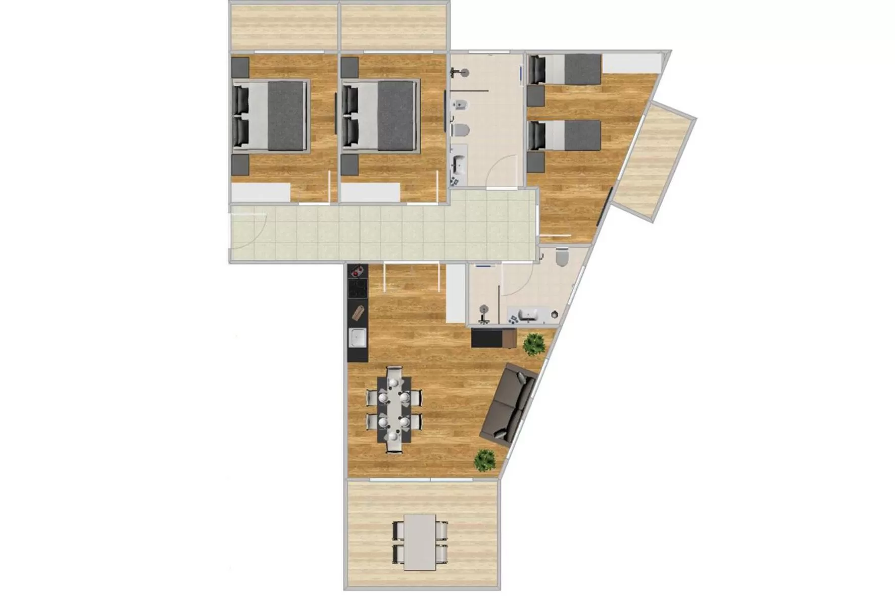 Floor plan in K1 Mountain Chalet - Luxury Apartements